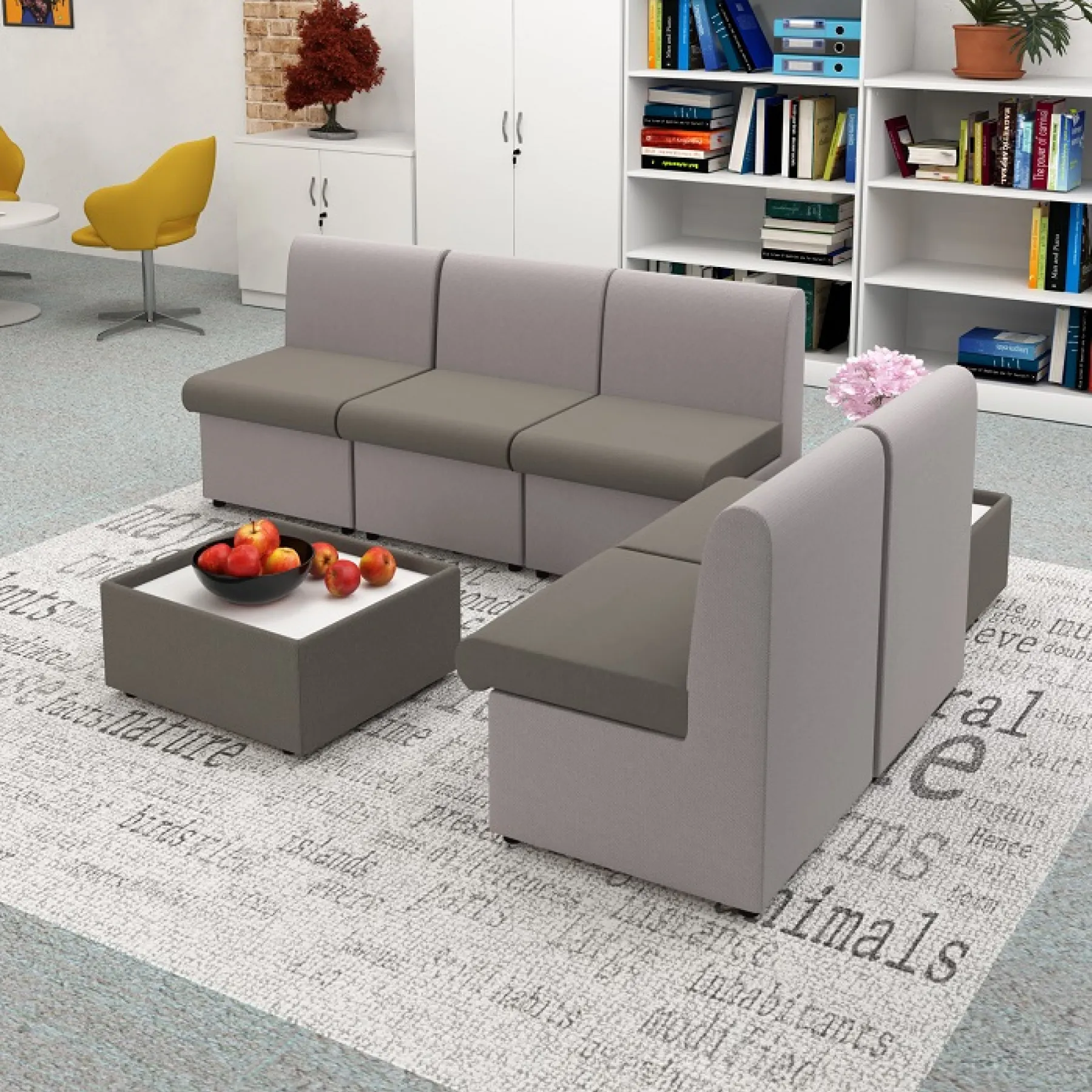 LOF Direct Dams Alto Stocked Modular Seating Grey Set up