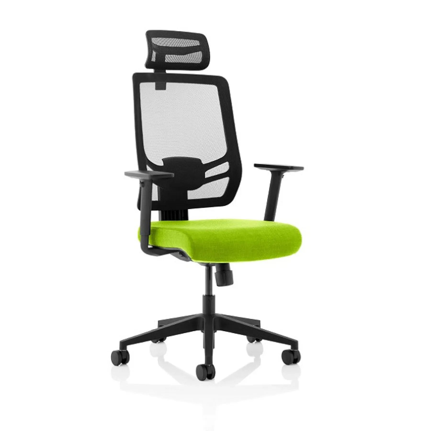 LOF Direct Dynamic Ergo Twist Chair Fabric with headrest Green