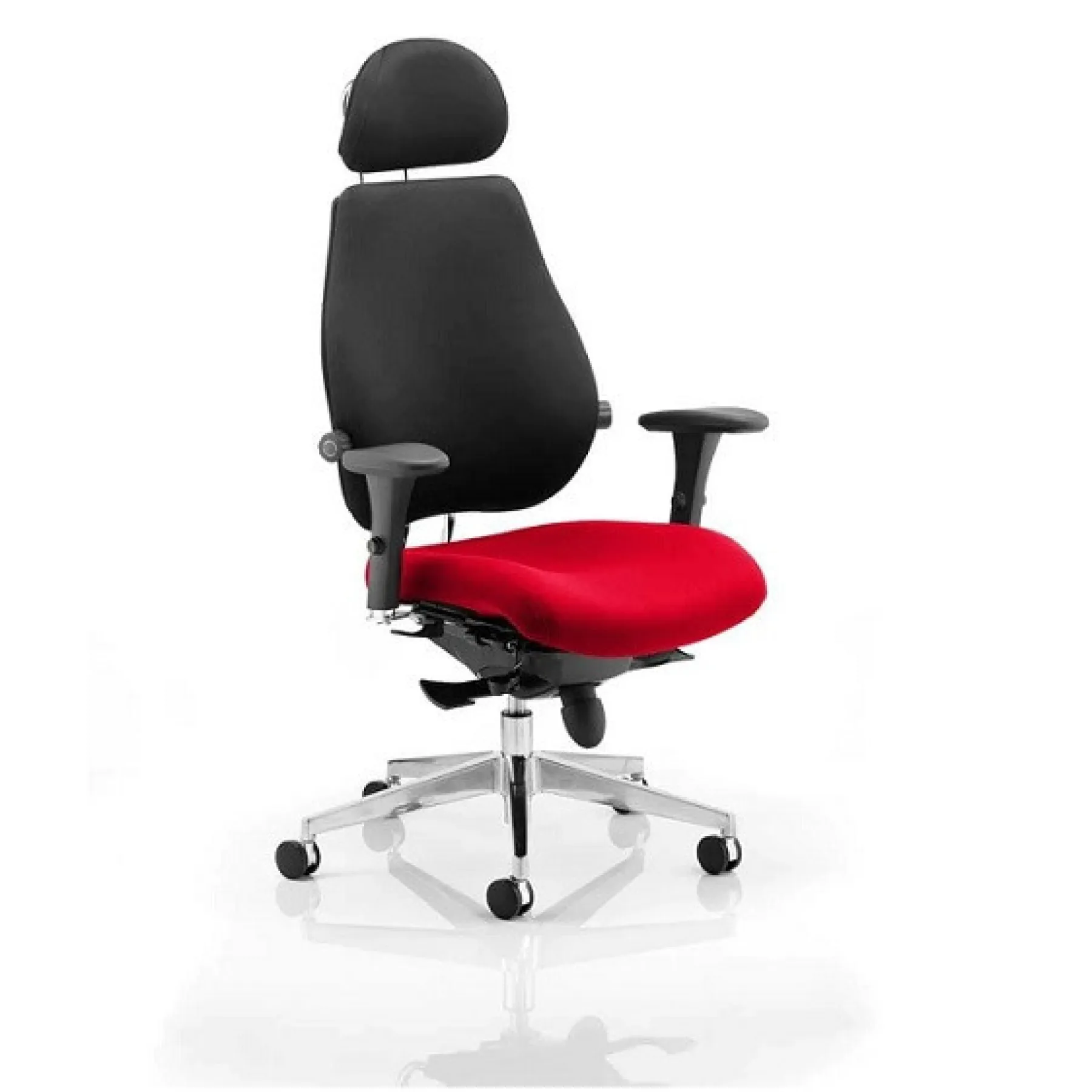 LOF Direct Dynamic Chiro Plus Ultimate Bespoke Fabric Seat Cherry