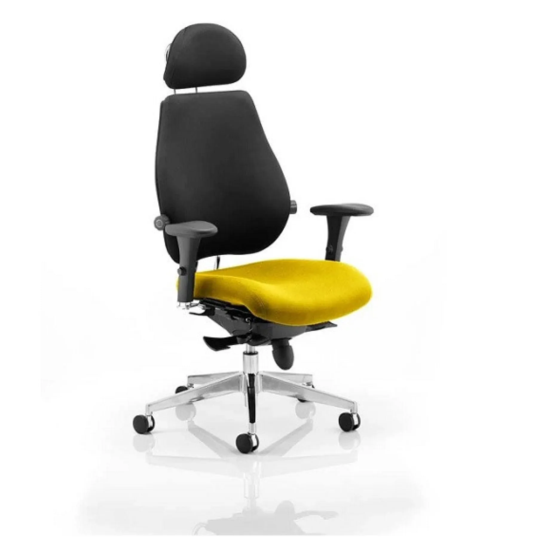 LOF Direct Dynamic Chiro Plus Ultimate Bespoke Fabric Seat Yellow