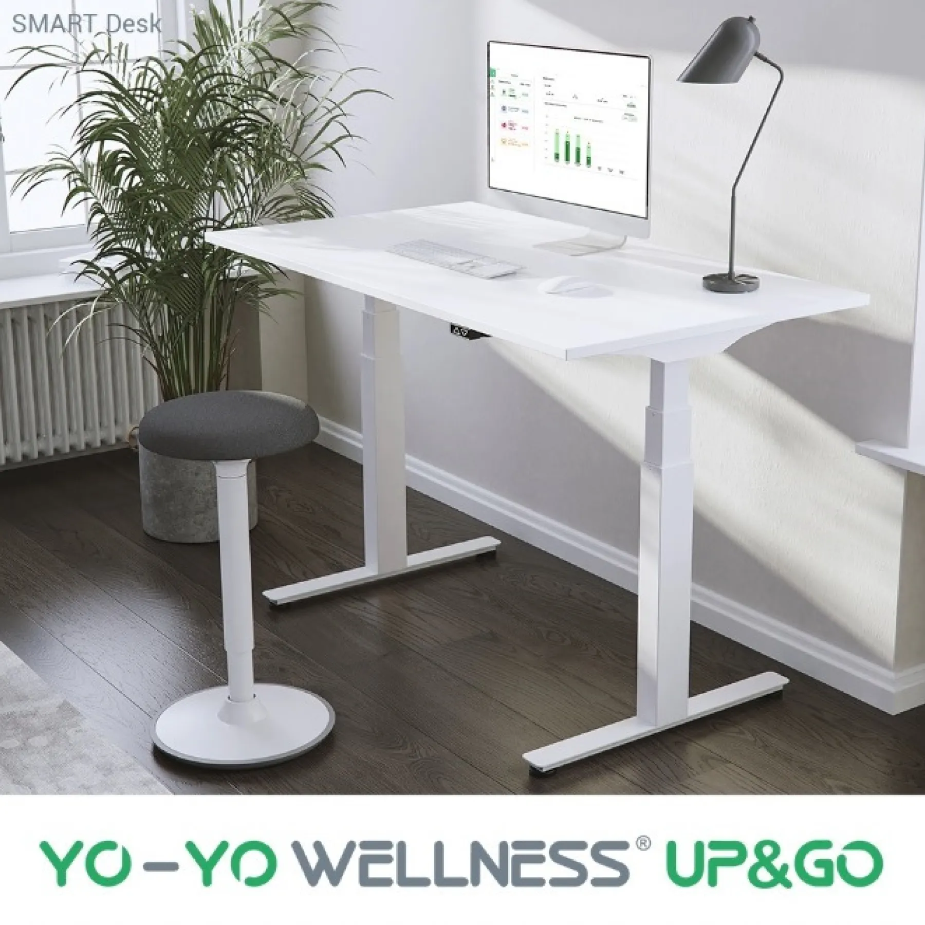 LOF Direct Sit Stand Yo Yo Wellness Smart Up Go Desk