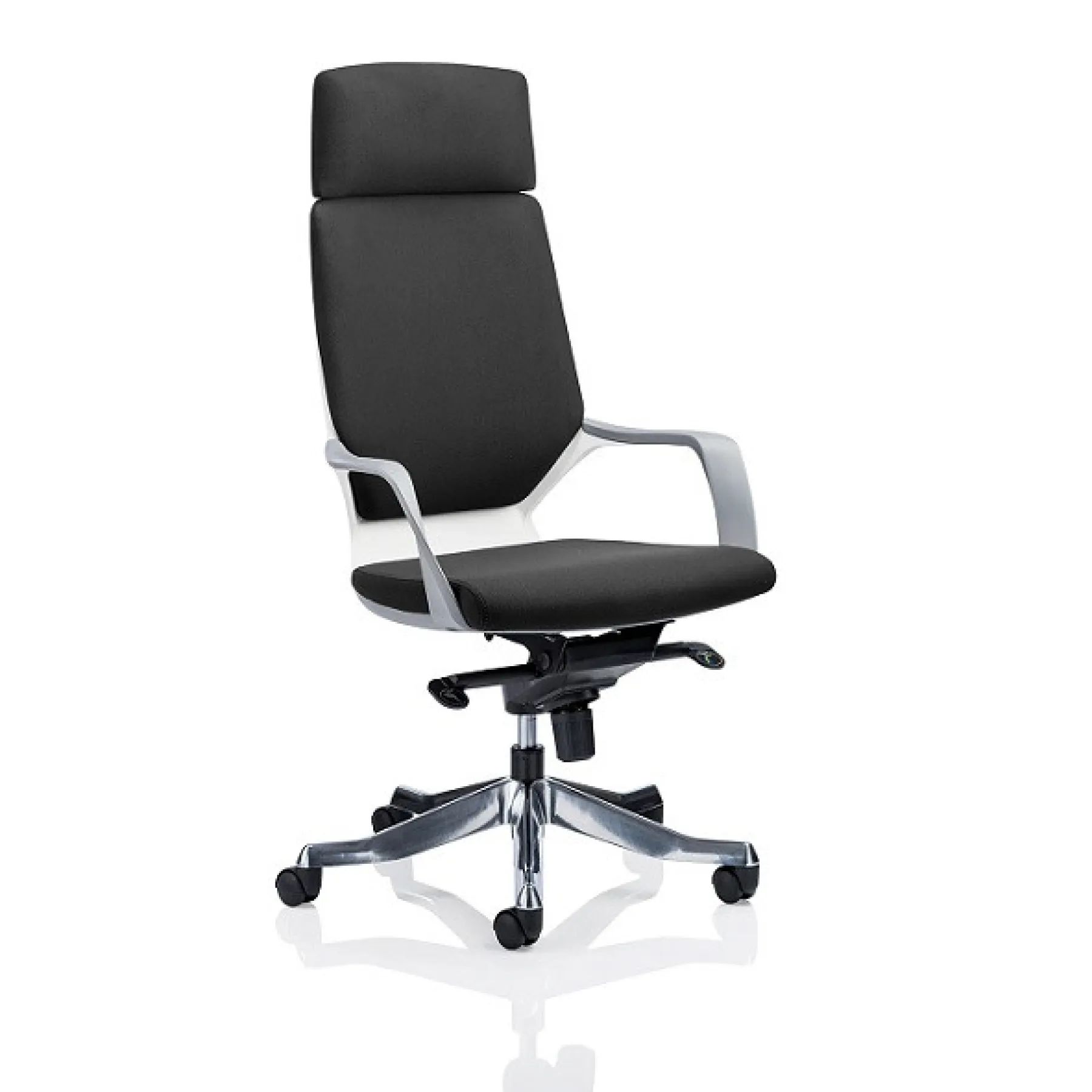 LOF Direct Xenon Black Fabric Office Chair with Headrest DD KC0226