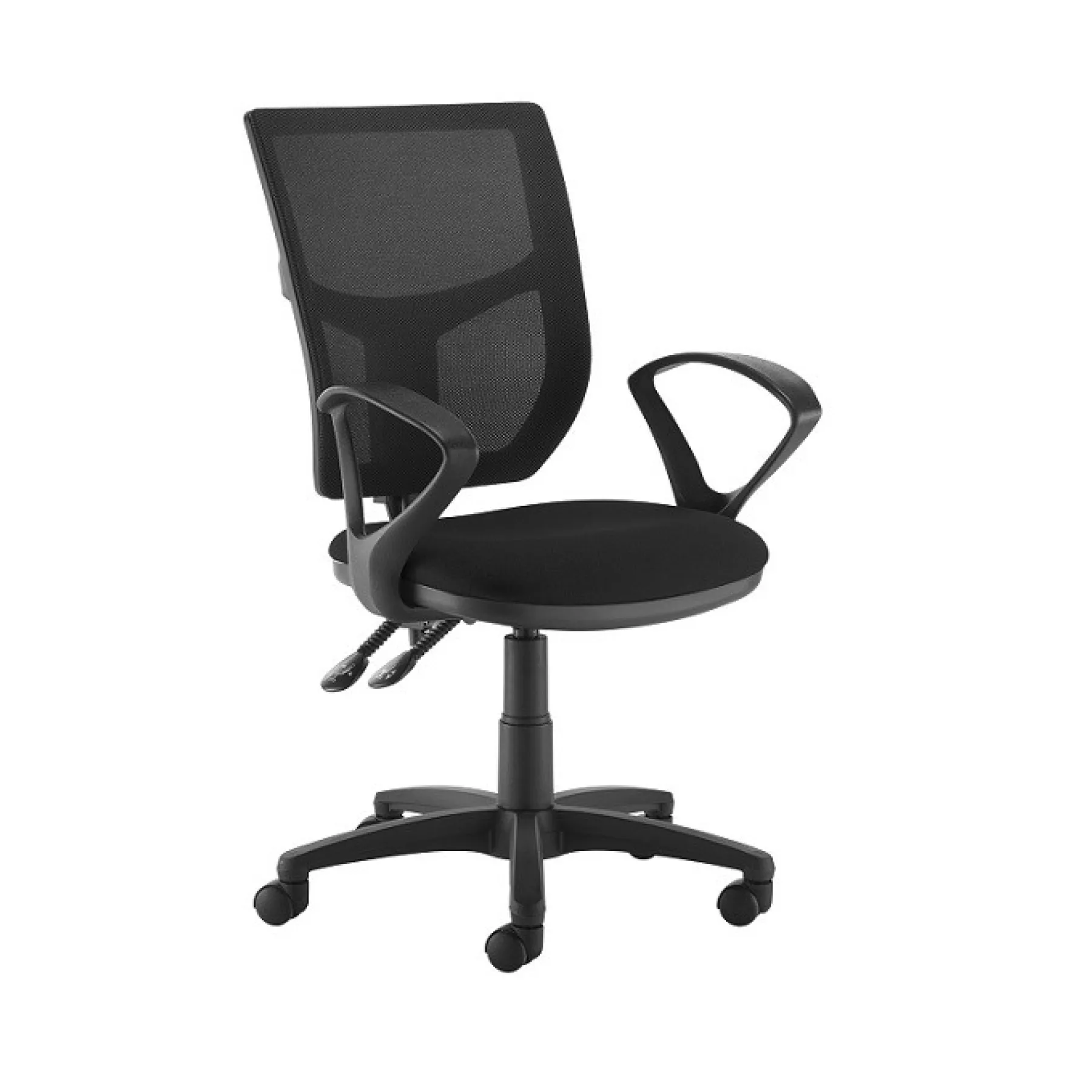 LOF Direct Dams Altino Mesh Back Chair Black Fabric AH11 000 BLK