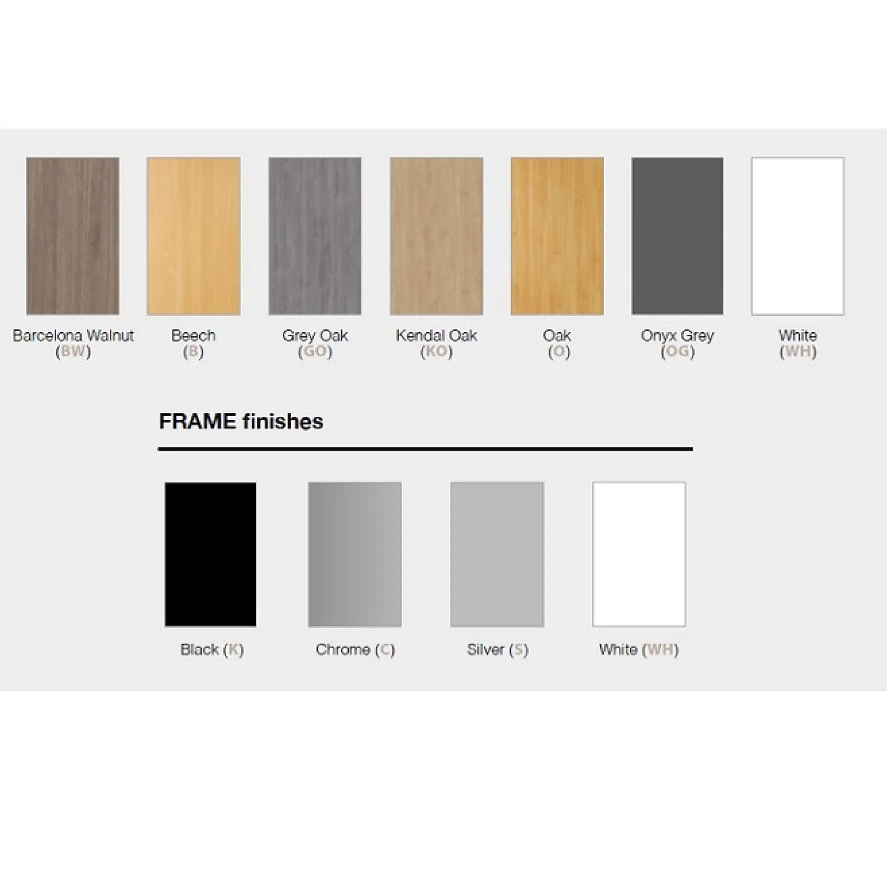 LOF Direct Dams Radial Leg Tables Finishes