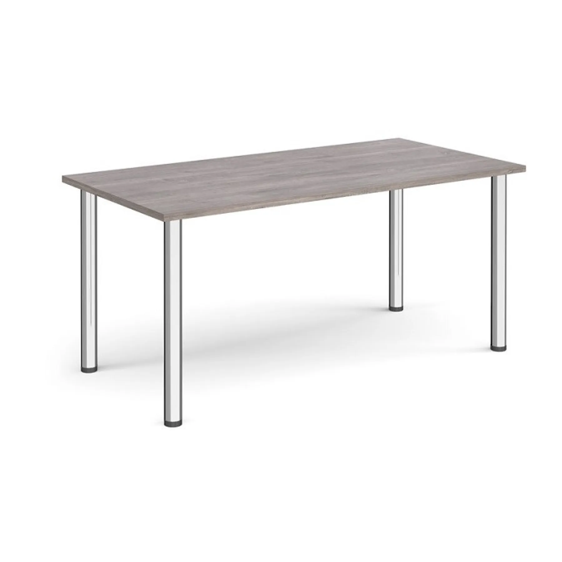 LOF Direct Dams Radial Leg Table Grey Oak Chrome