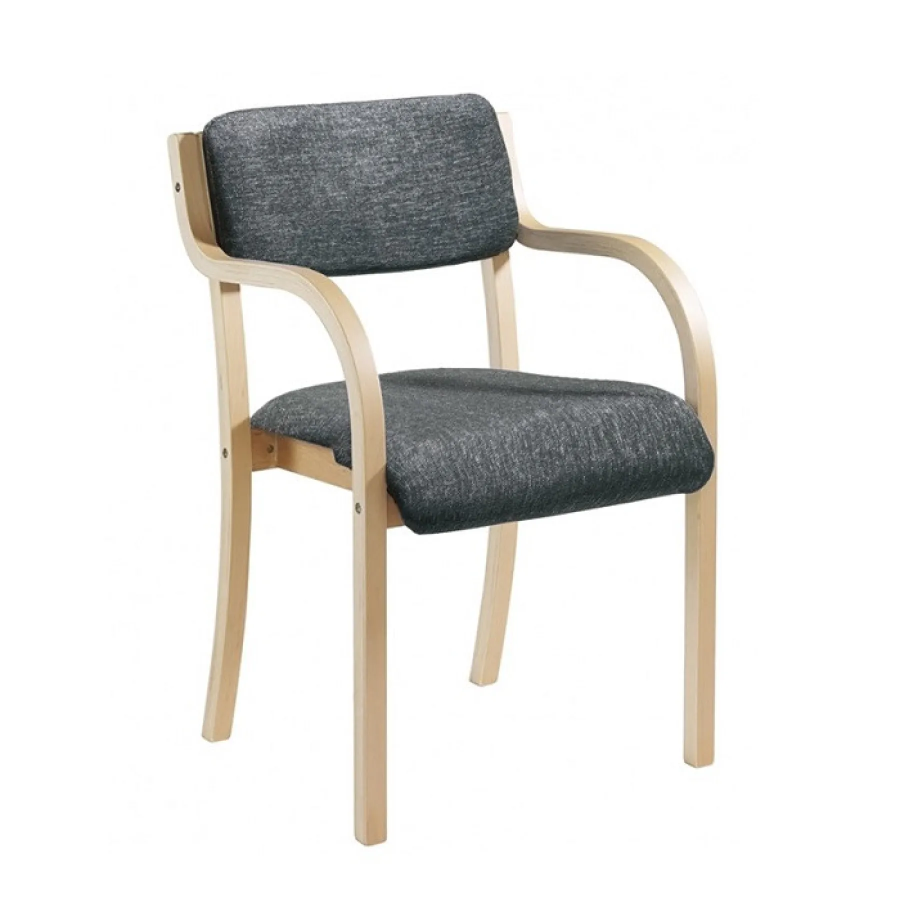 LOF Direct Dams Prague Meeting Chairs Charcoal Fabric PRA50001 C