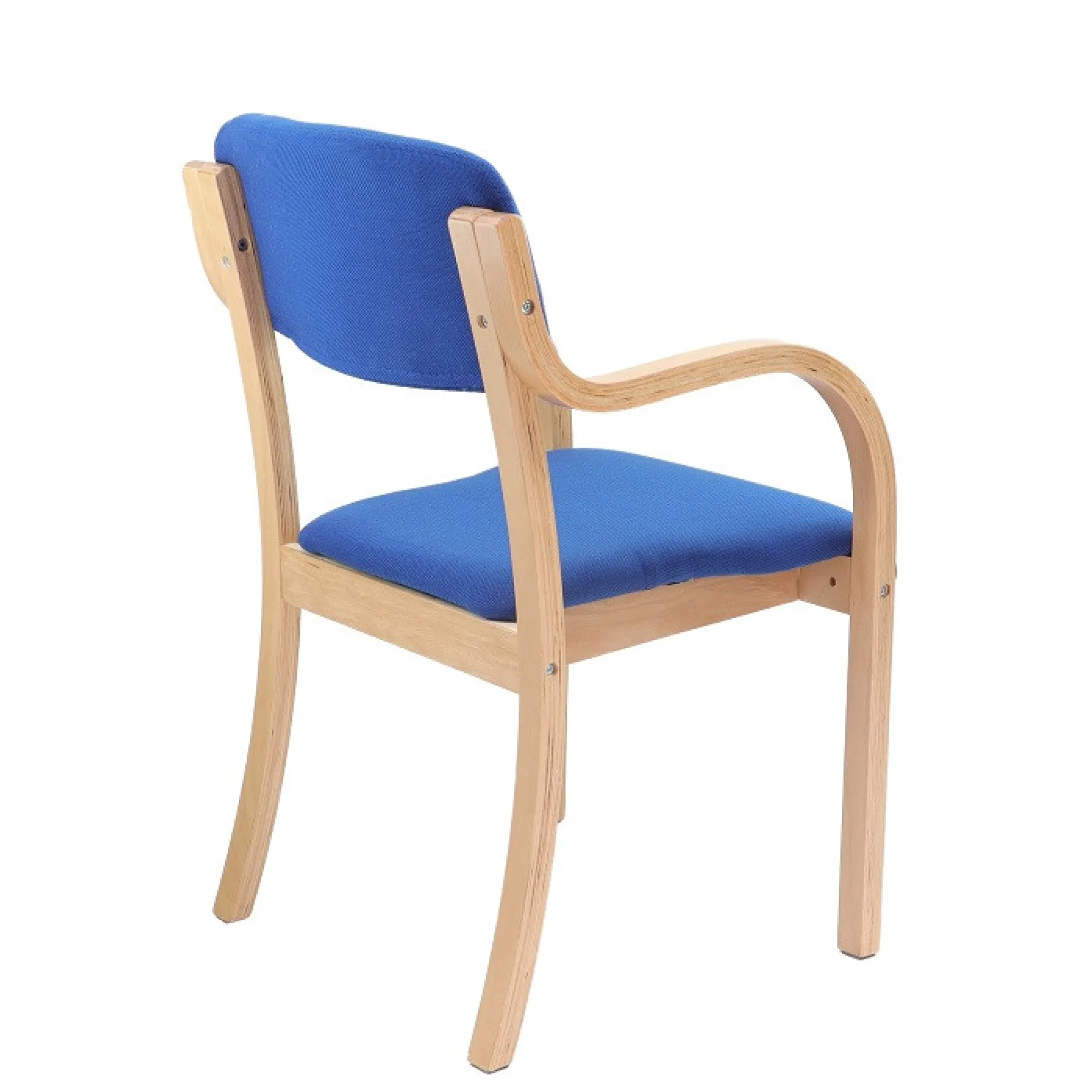 LOF Direct Dams Prague Meeting Chairs Blue Fabric Rear