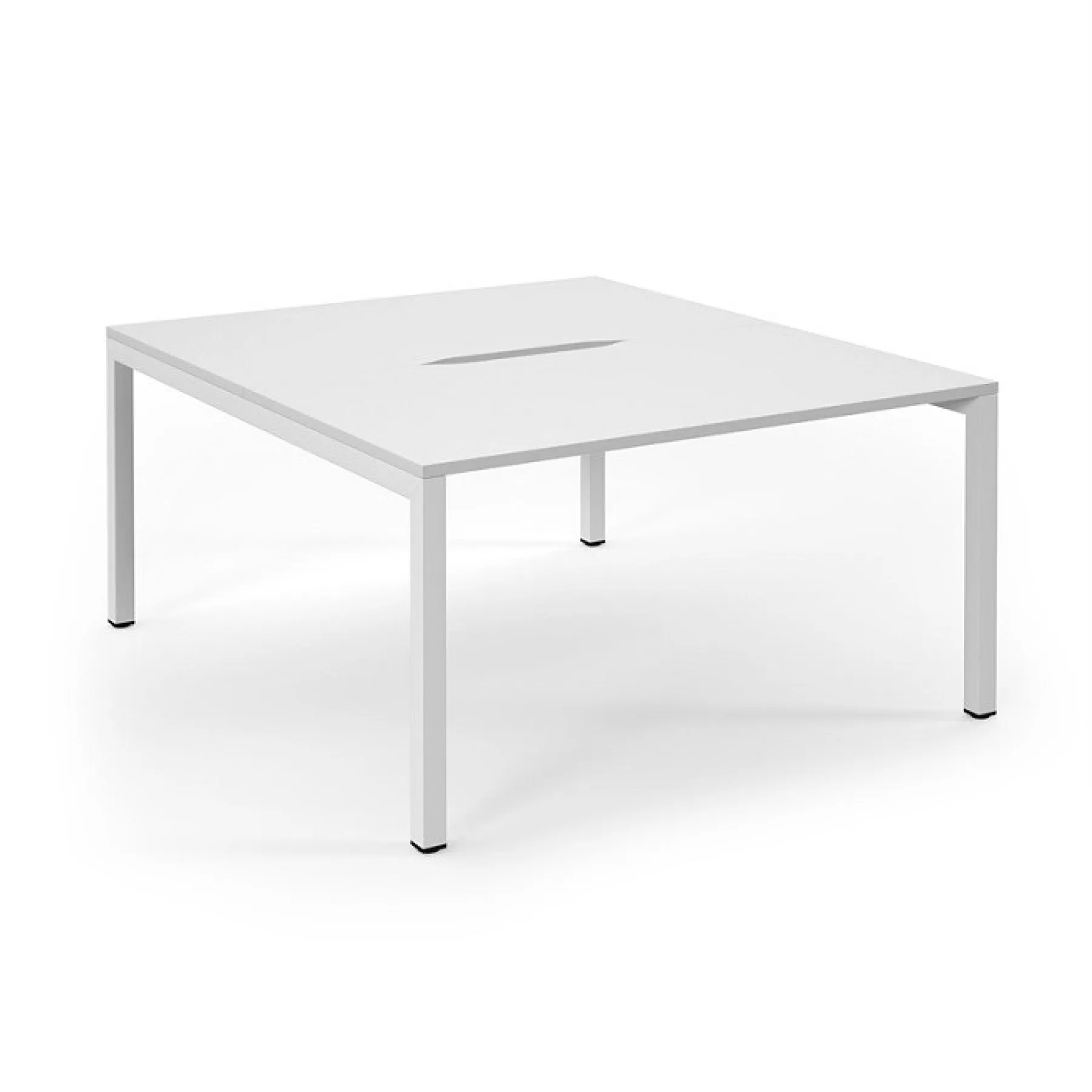 LOF Direct Dams Connex 2 2 Desk Bench Desks SCO1416 WH WH