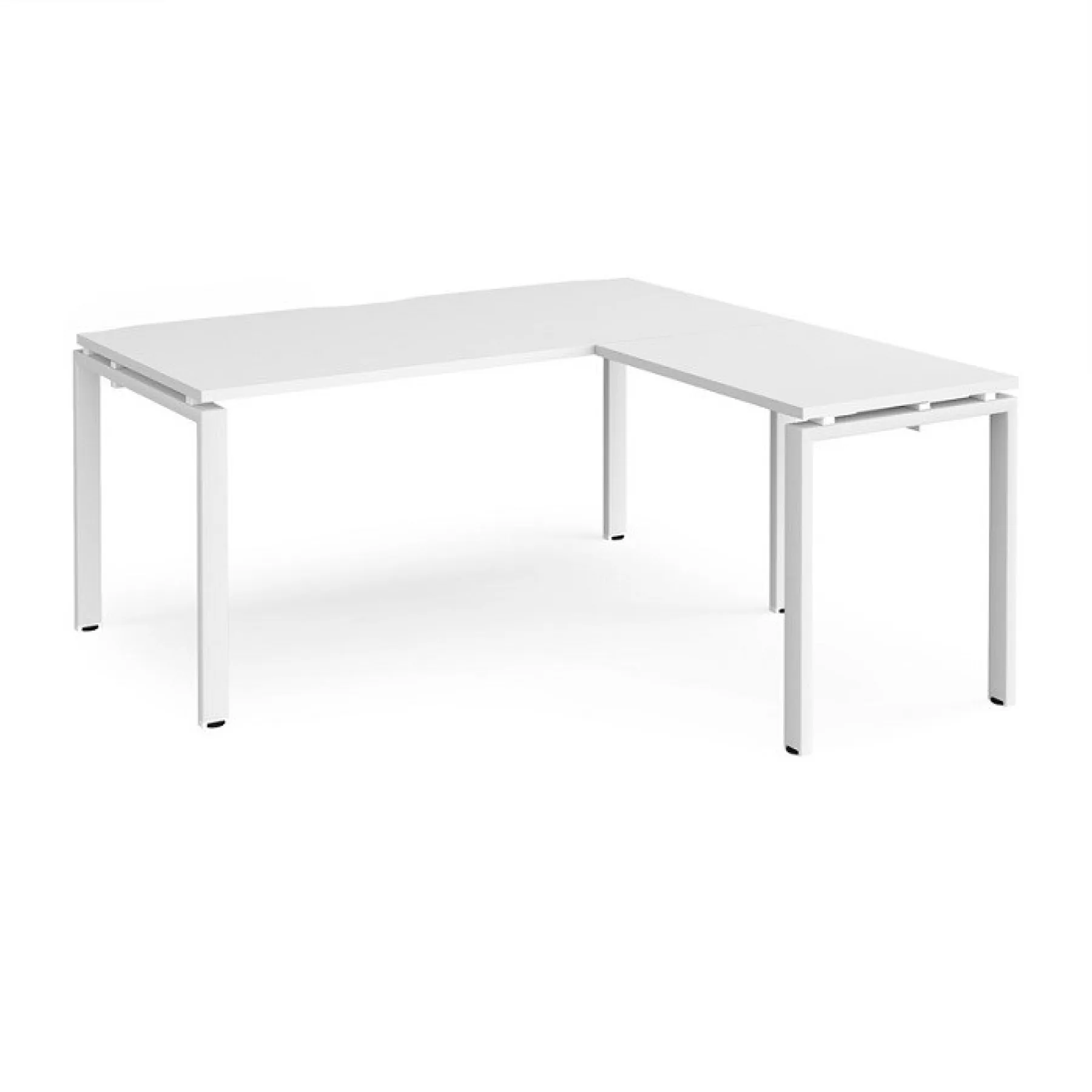 LOF Direct Dams Adapt Corner Desk Bench Desks E1688 WH WH