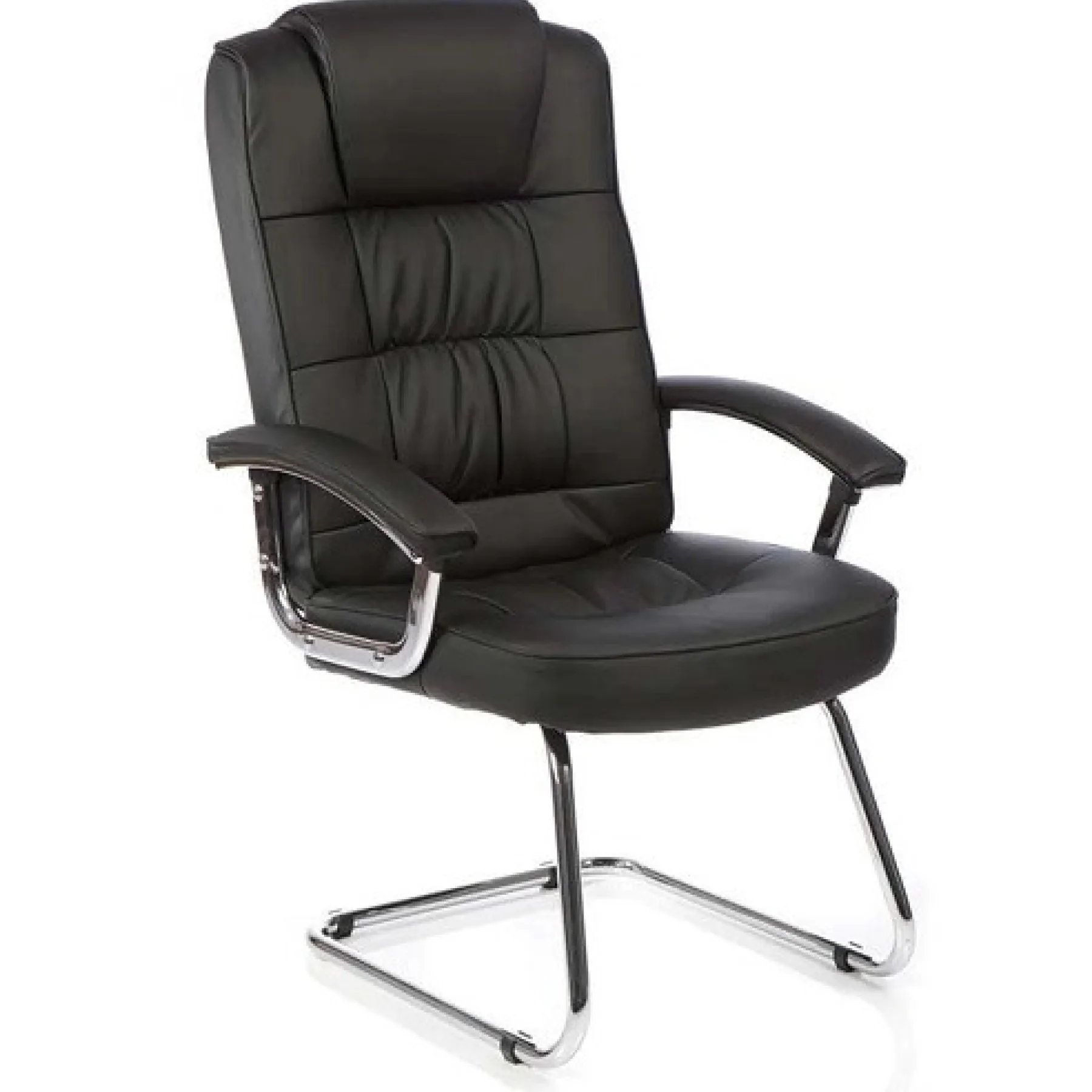 LOF Direct Moore Deluxe Meeting Chair Black Leather KC0152