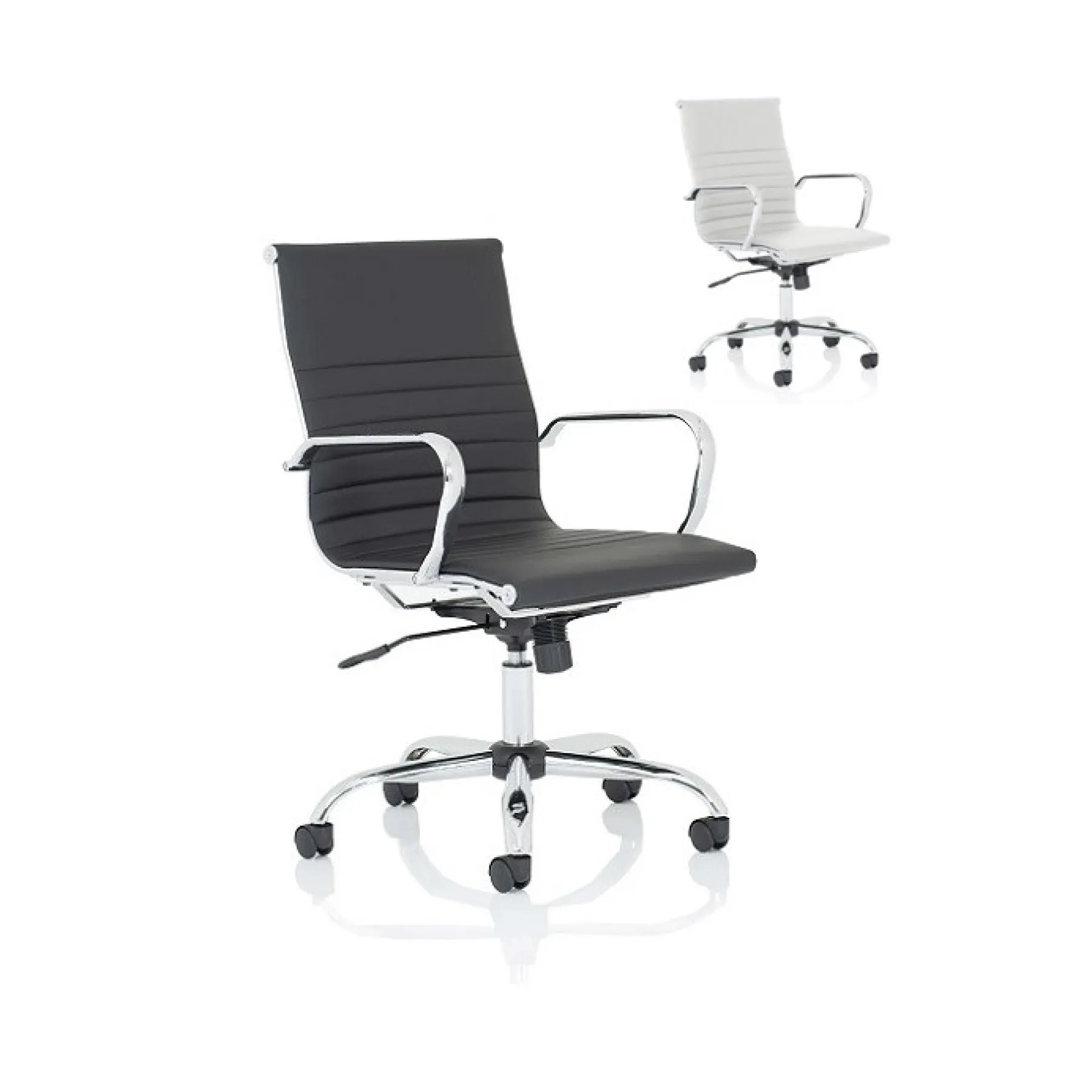 LOF Direct Nola Medium Back Executive Chair Black OP000225 w HITE