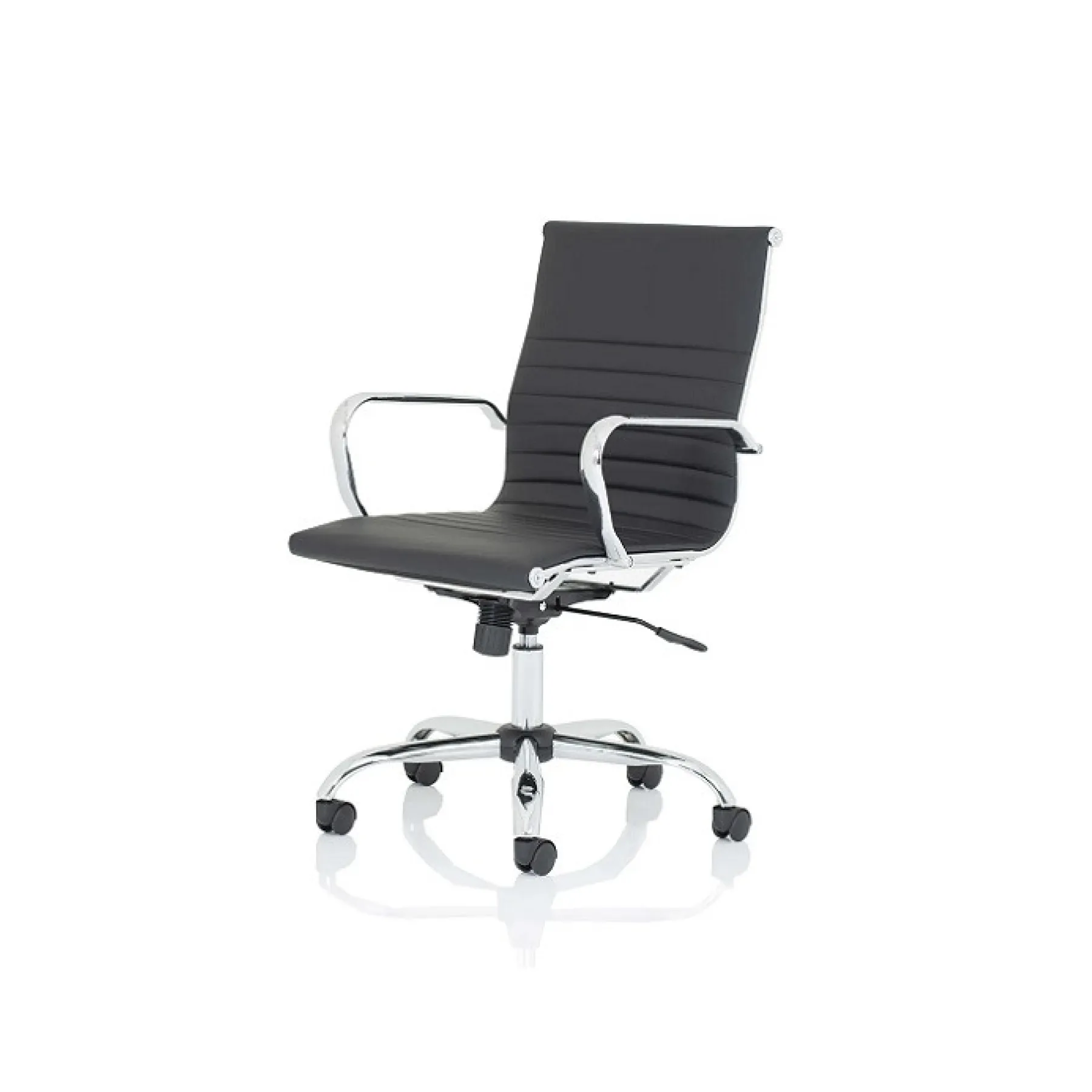 LOF Direct Nola Medium Back Executive Chair Black OP000225 Angle