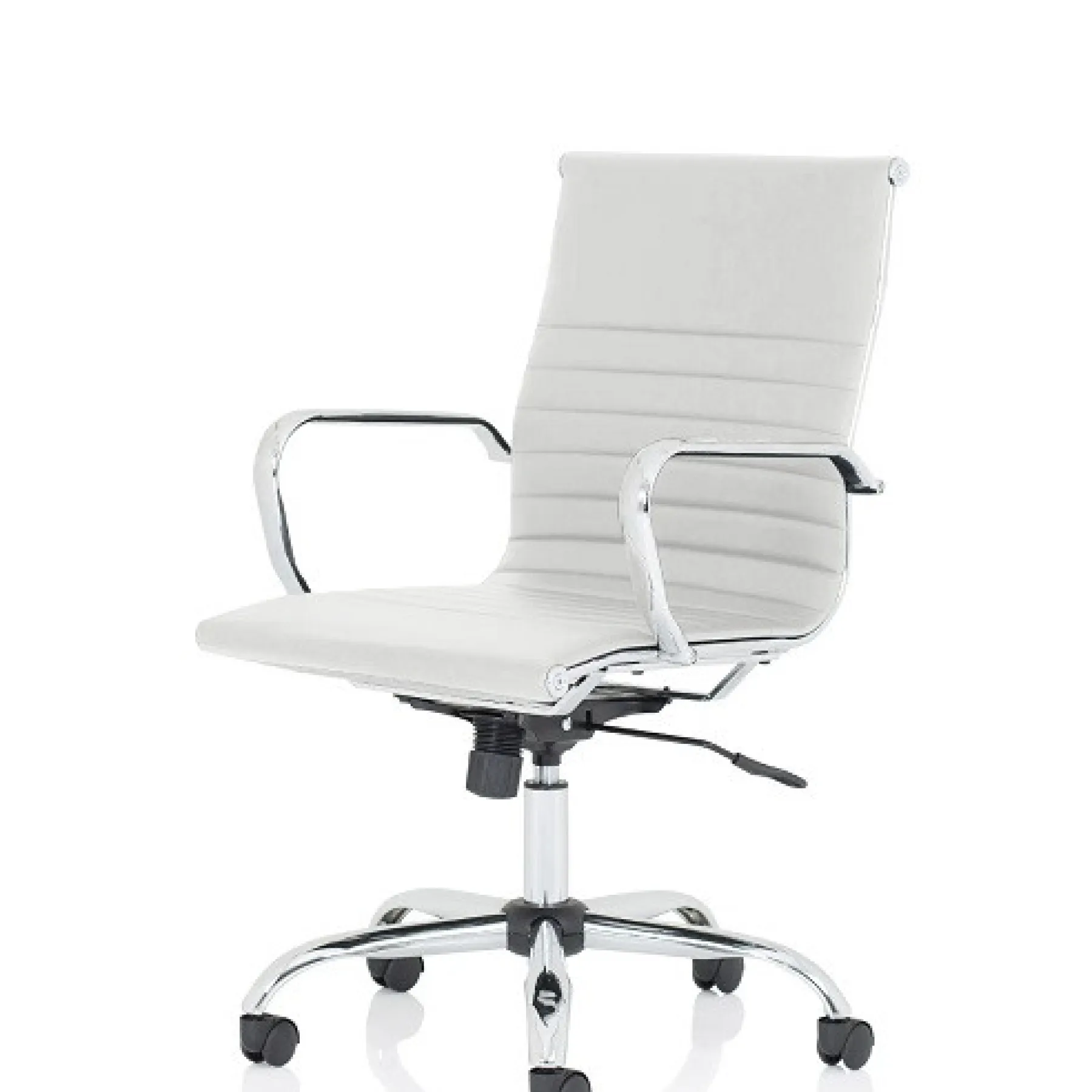 LOF Direct Nola Medium Back Executive Chair White OP000257 Angle