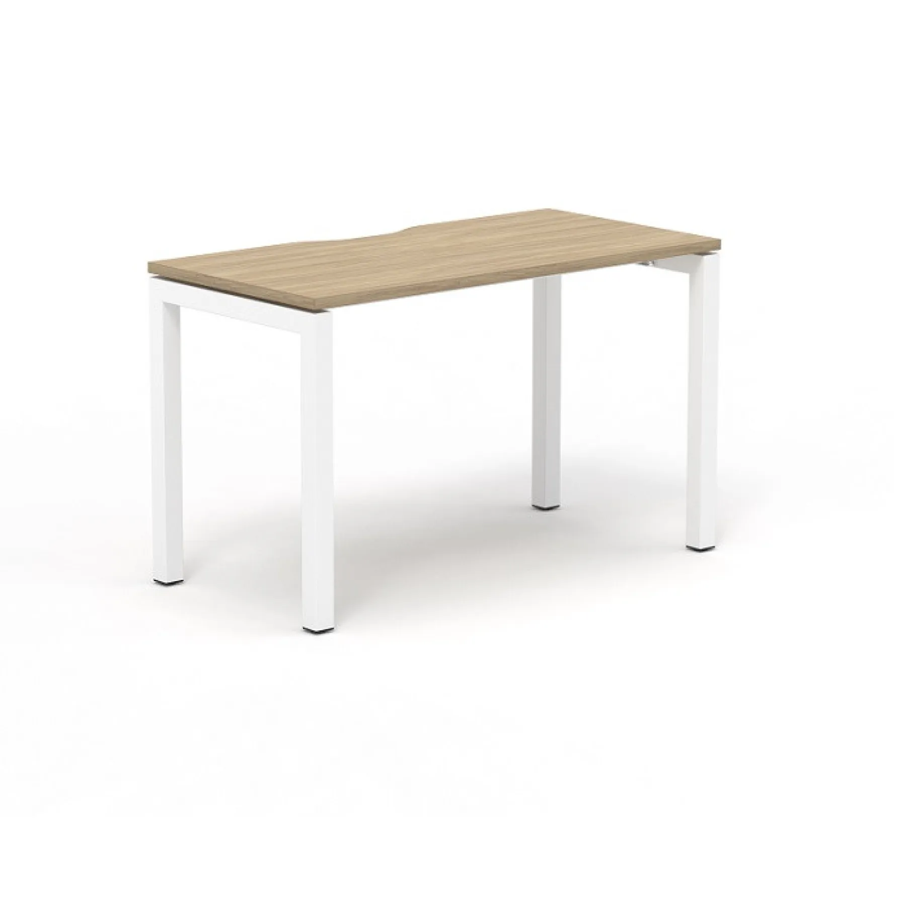 LOF Direct SYSTM Single Scoop Back Desk DSD Oak White