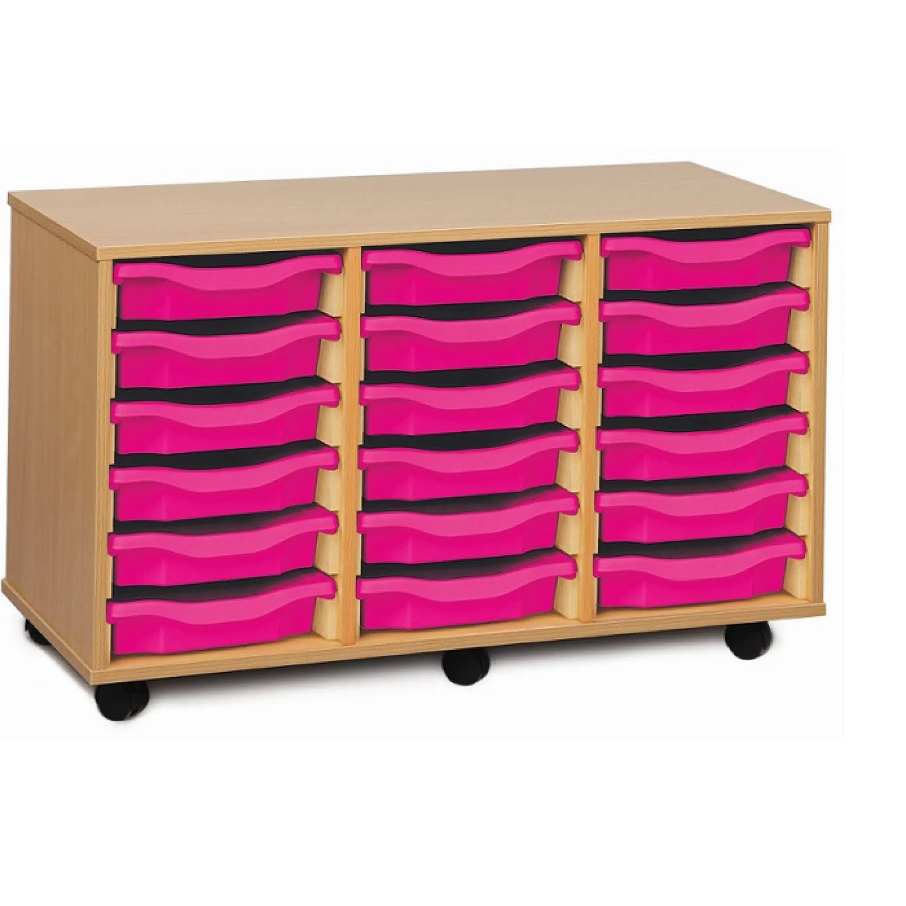 LOF Direct Monarch MEQ3 W 18 Single Tray Storage Unit Pink