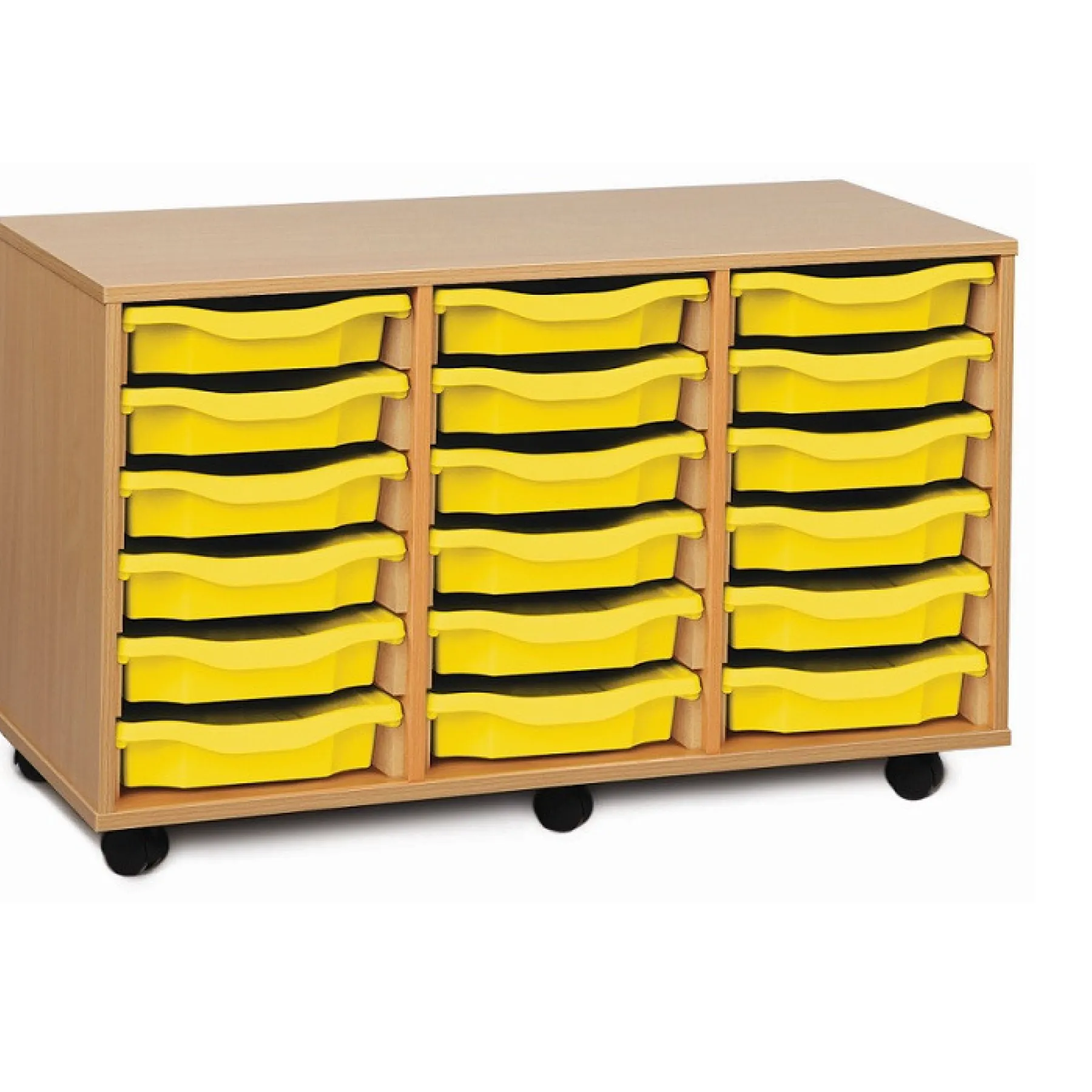 LOF Direct Monarch MEQ3 W 18 Single Tray Storage Unit Yellow