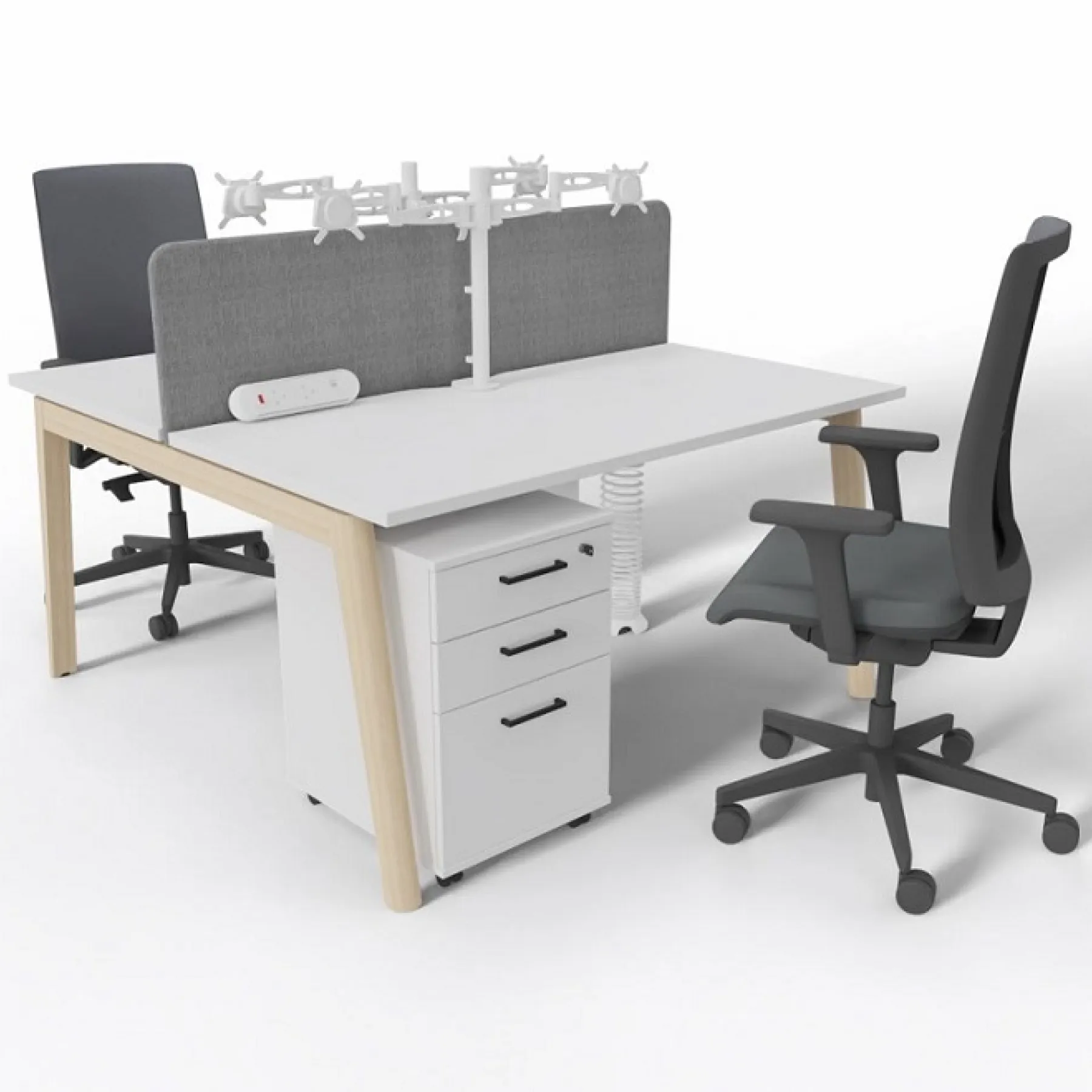 LOF Direct Nova Wood Back to Back Desks DNS127 W