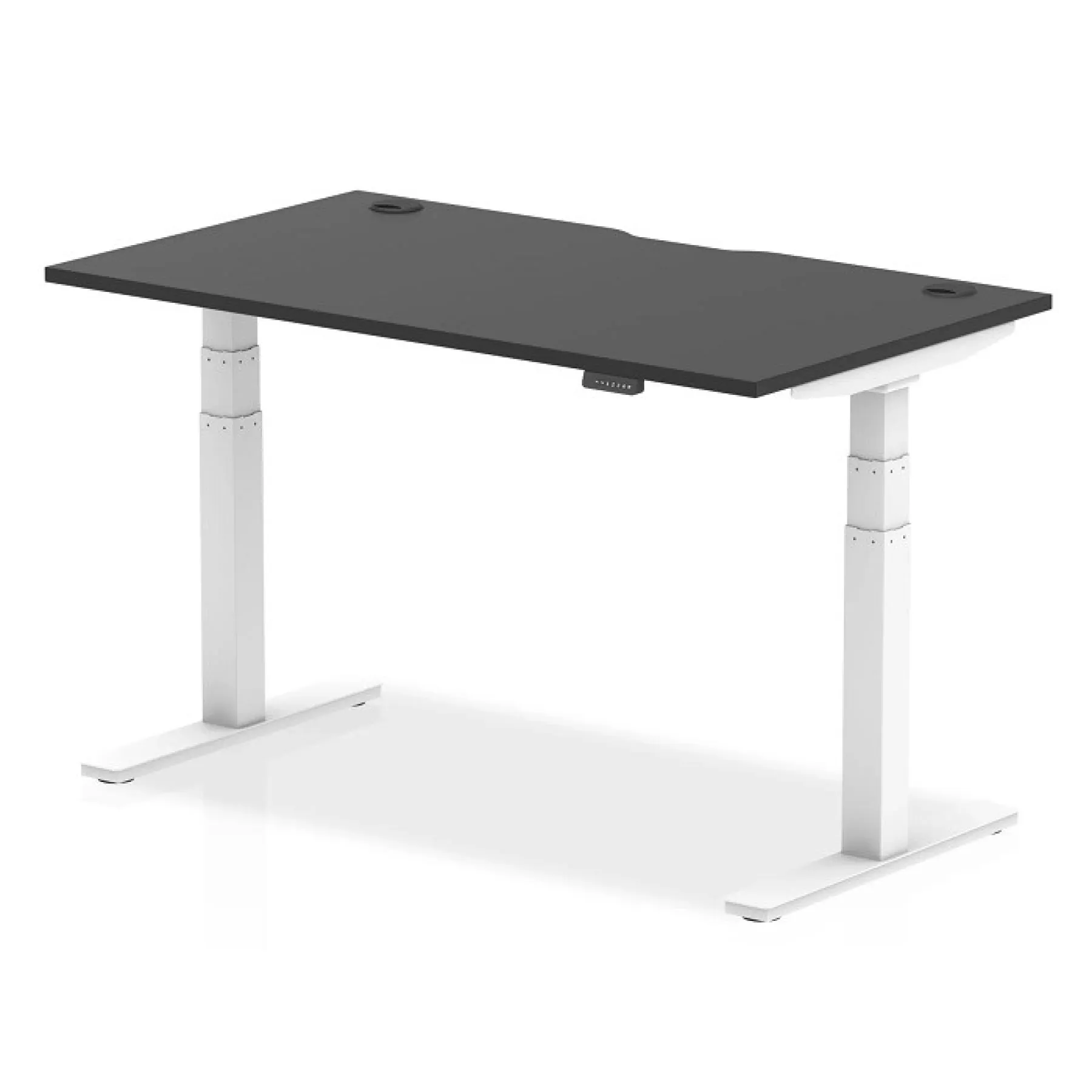 LOF Direct Air Height Adjustable Desk Black White Frame