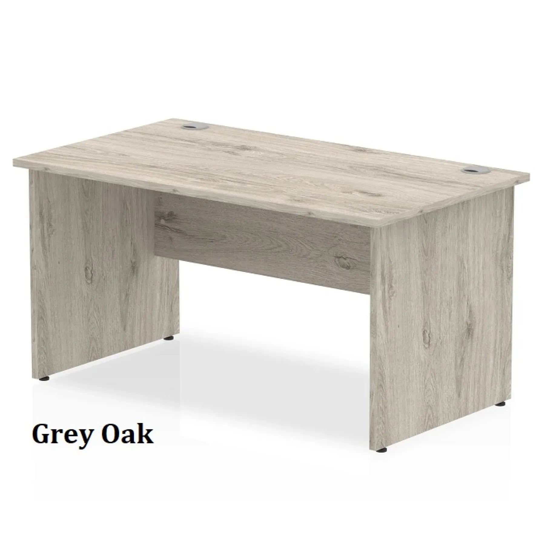 LOF Direct Dynamic Impulse Desk Panel Ended Grey Oak