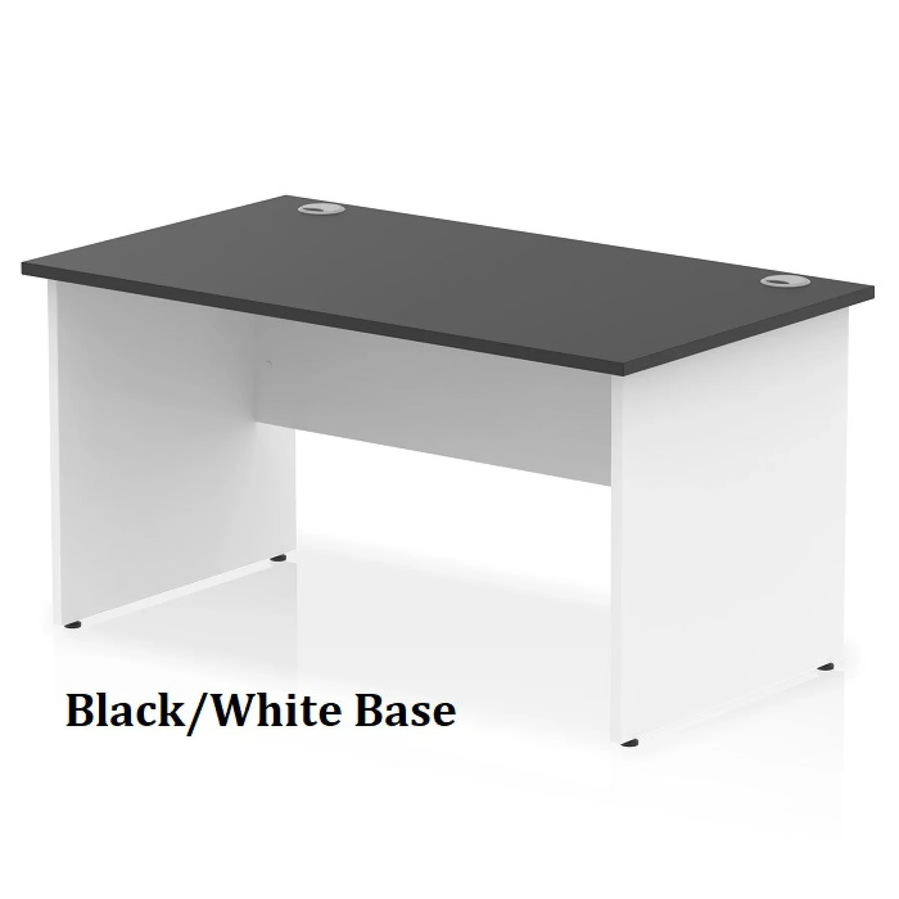 LOF Direct Dynamic Impulse Desk Panel Ended Black White Base