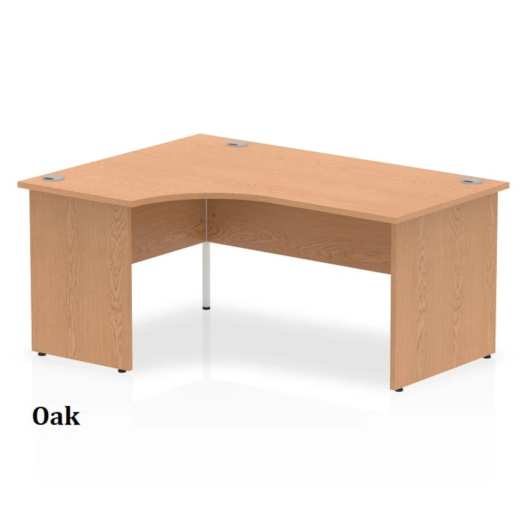 LOF Direct Dynamic Impulse Panel Ended Crescent Desk Oak