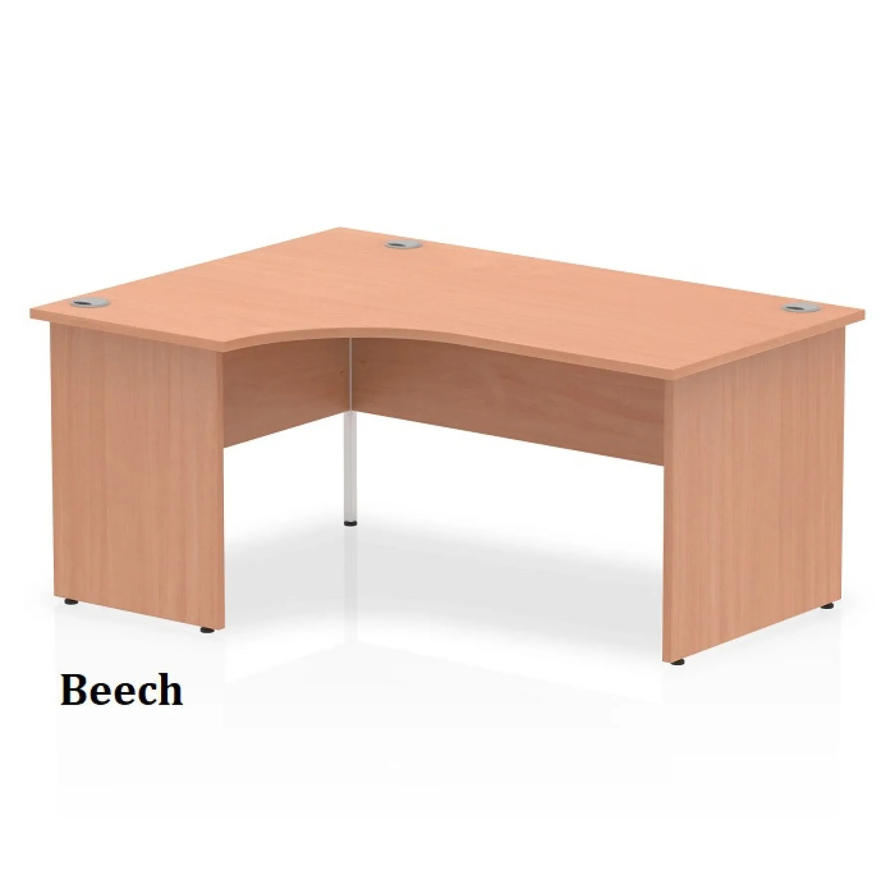 LOF Direct Dynamic Impulse Panel Ended Crescent Desk Beech