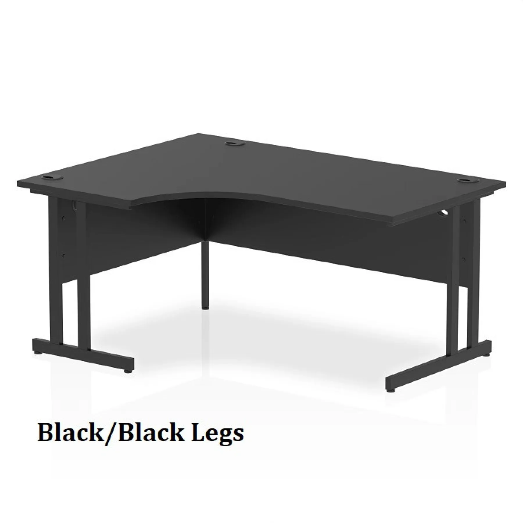 LOF Direct Dynamic Impulse Cantilever Crescent Desks Black Black Legs
