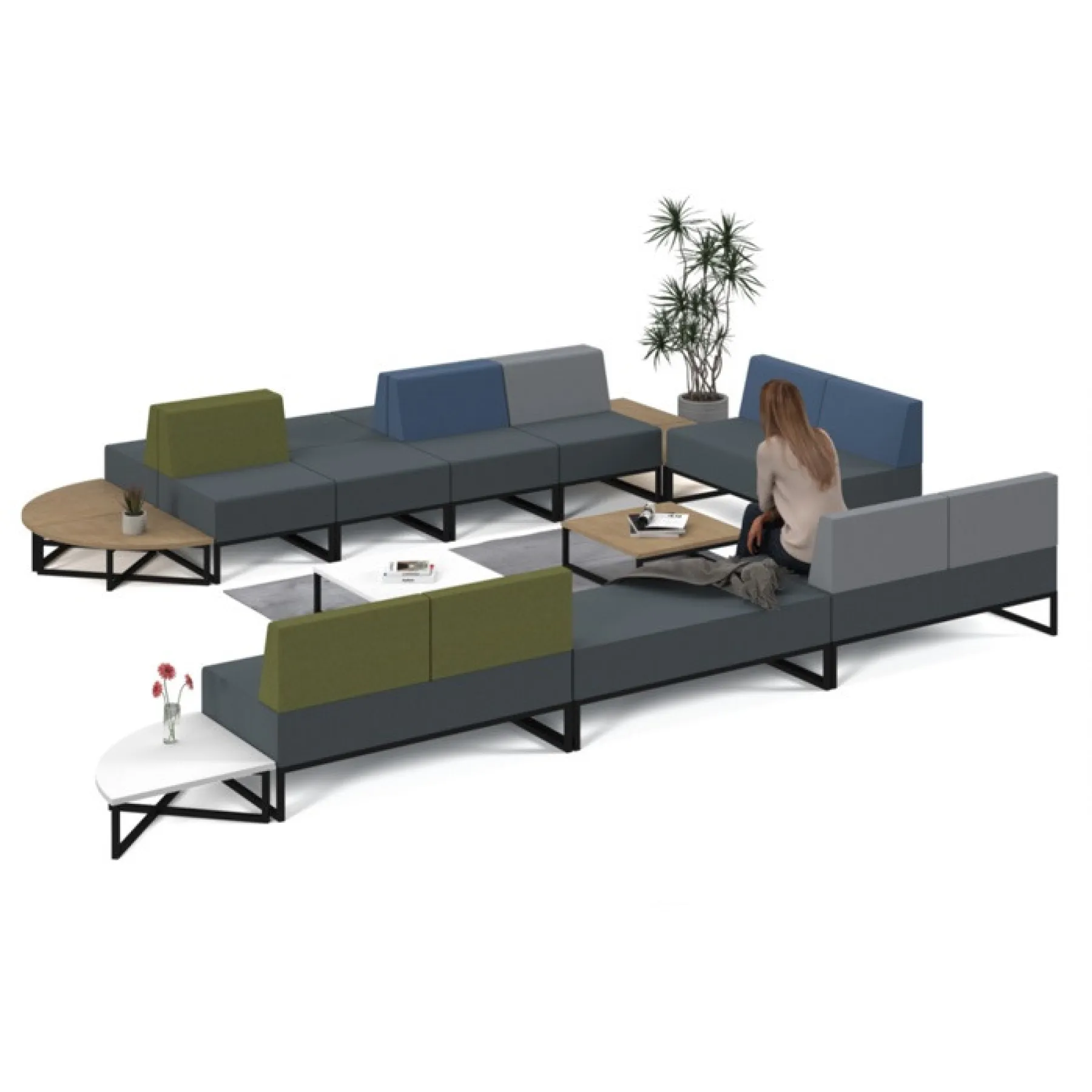 LOF Direct Nera Corner Table NERA Q TABLE Roomset