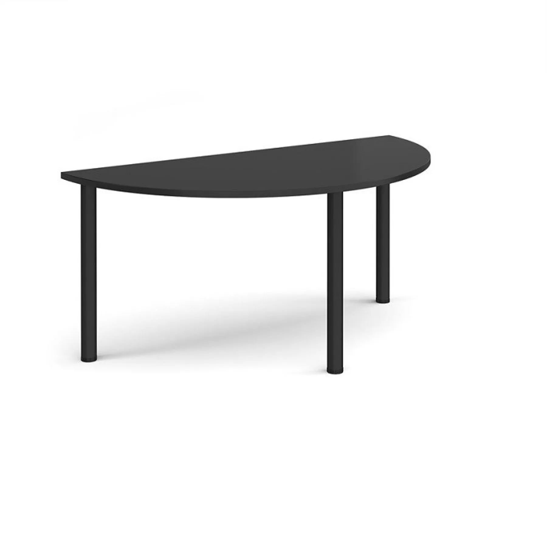 LOF Direct Dams Radial Leg Tables Black Semi Circular