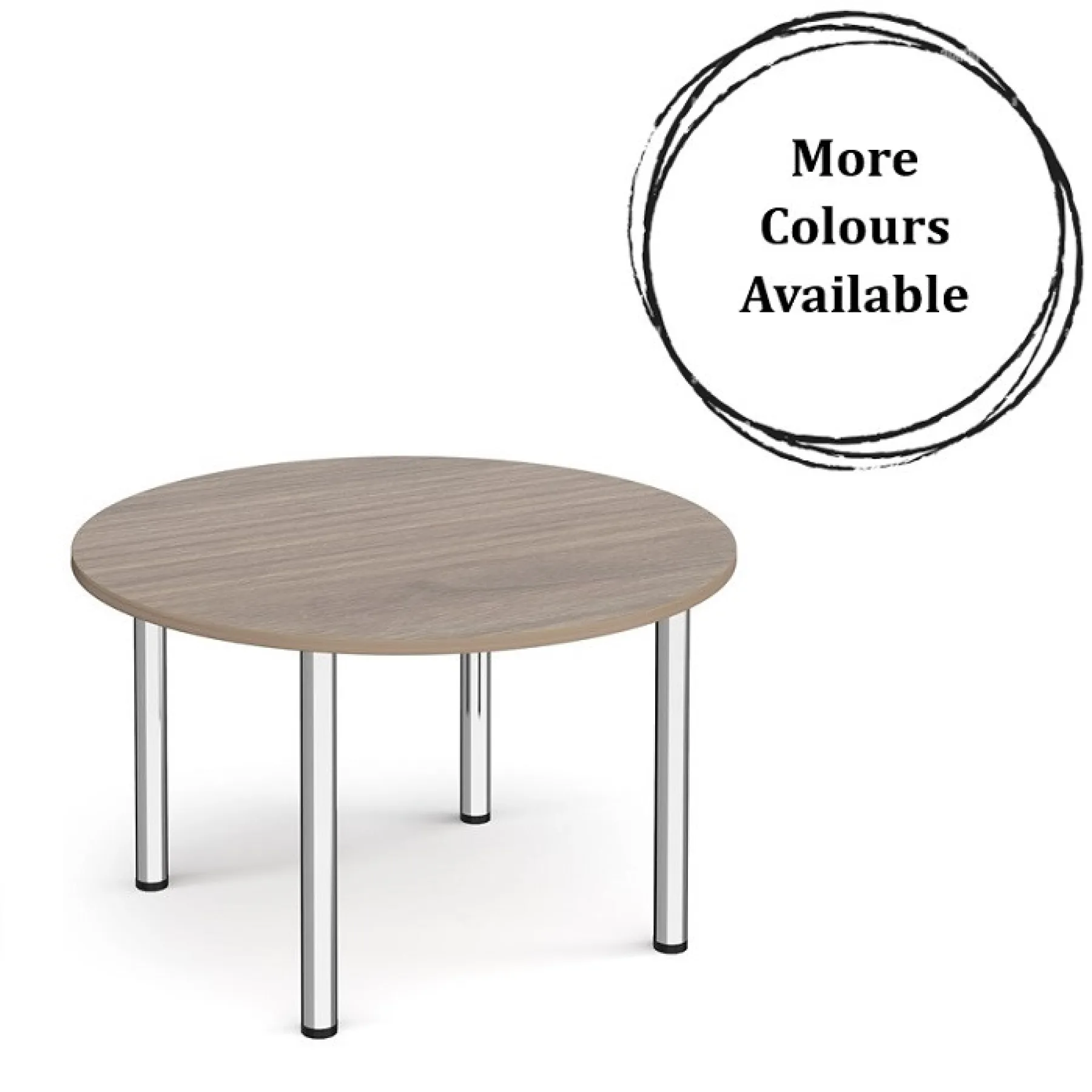 LOF Direct Dams Radial Leg Tables Barcelona Walnut More Colours Circular Meeting Table