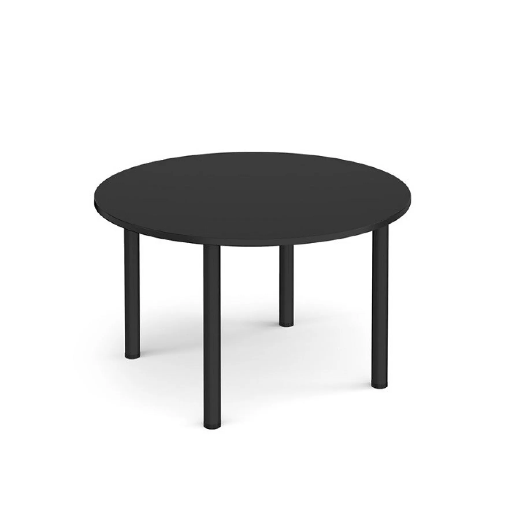 LOF Direct Dams Radial Leg Tables Black Circular Meeting Table