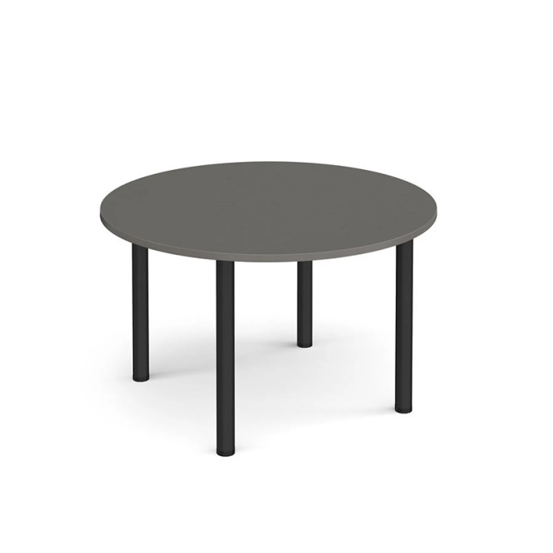 LOF Direct Dams Radial Leg Tables Onyx Grey Circular Meeting Table