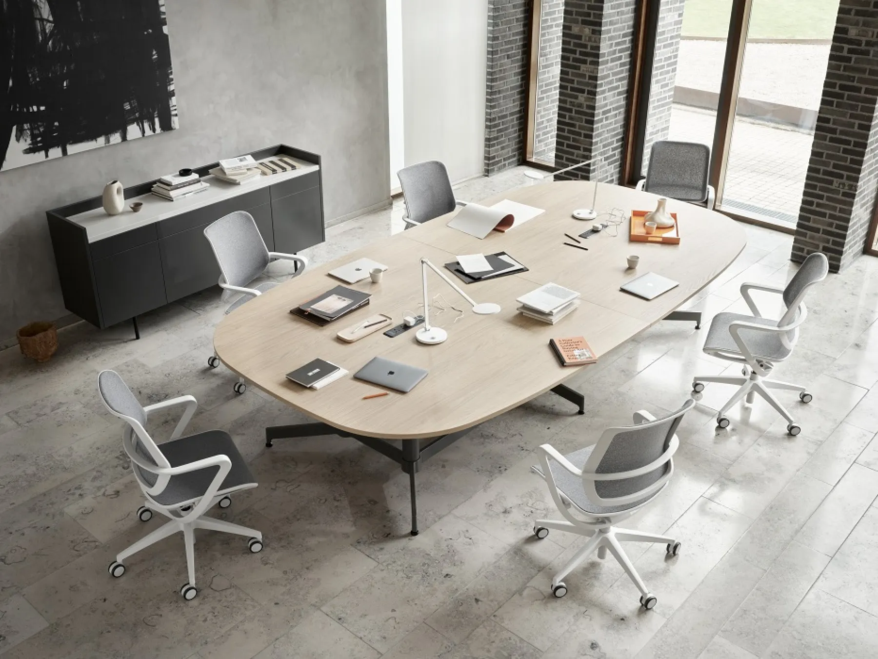 LOF Direct Senator Ricco Chair Light Grey Meeting Table 2