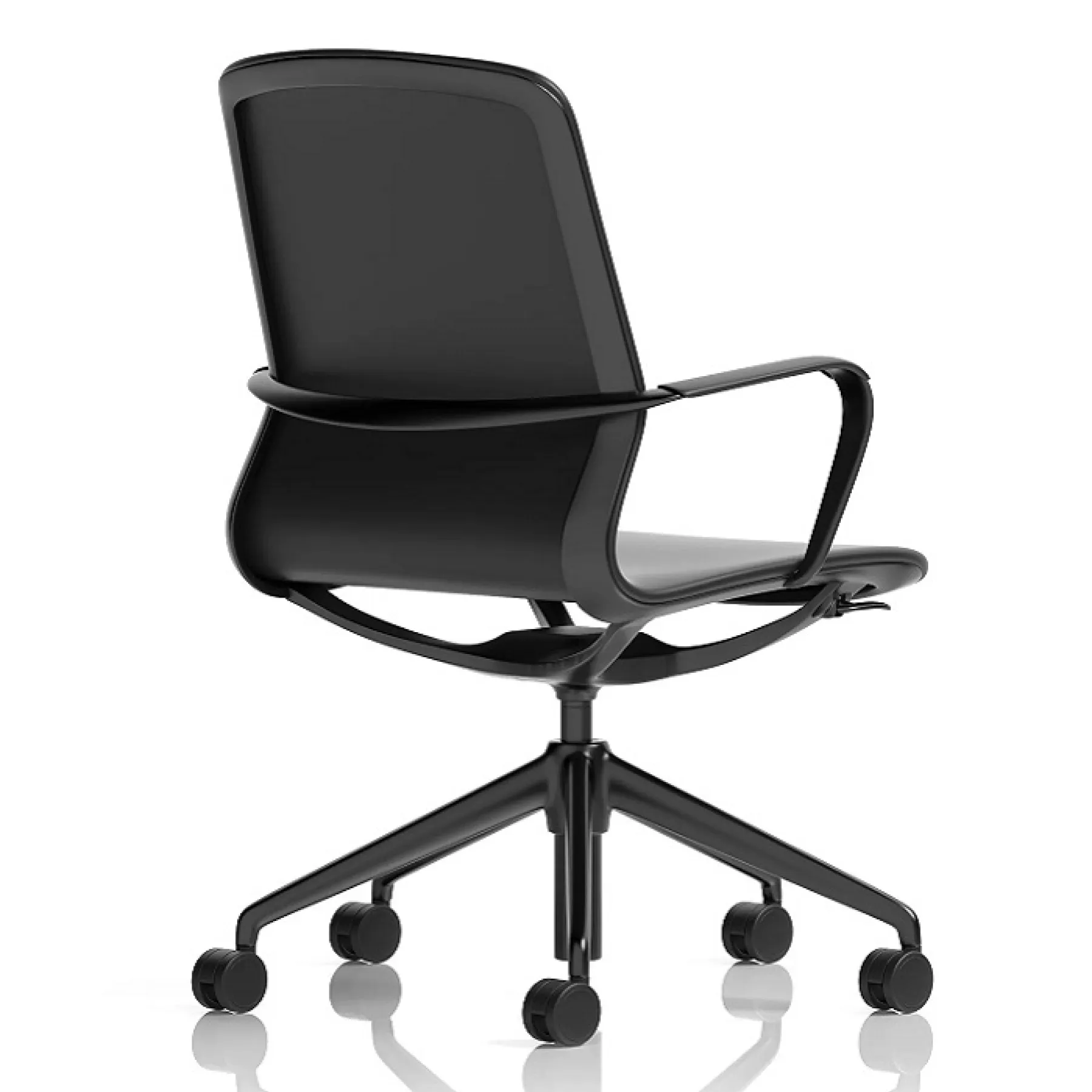 LOF Direct Dynamic Lucia Meeting Chair Black Frame Rear