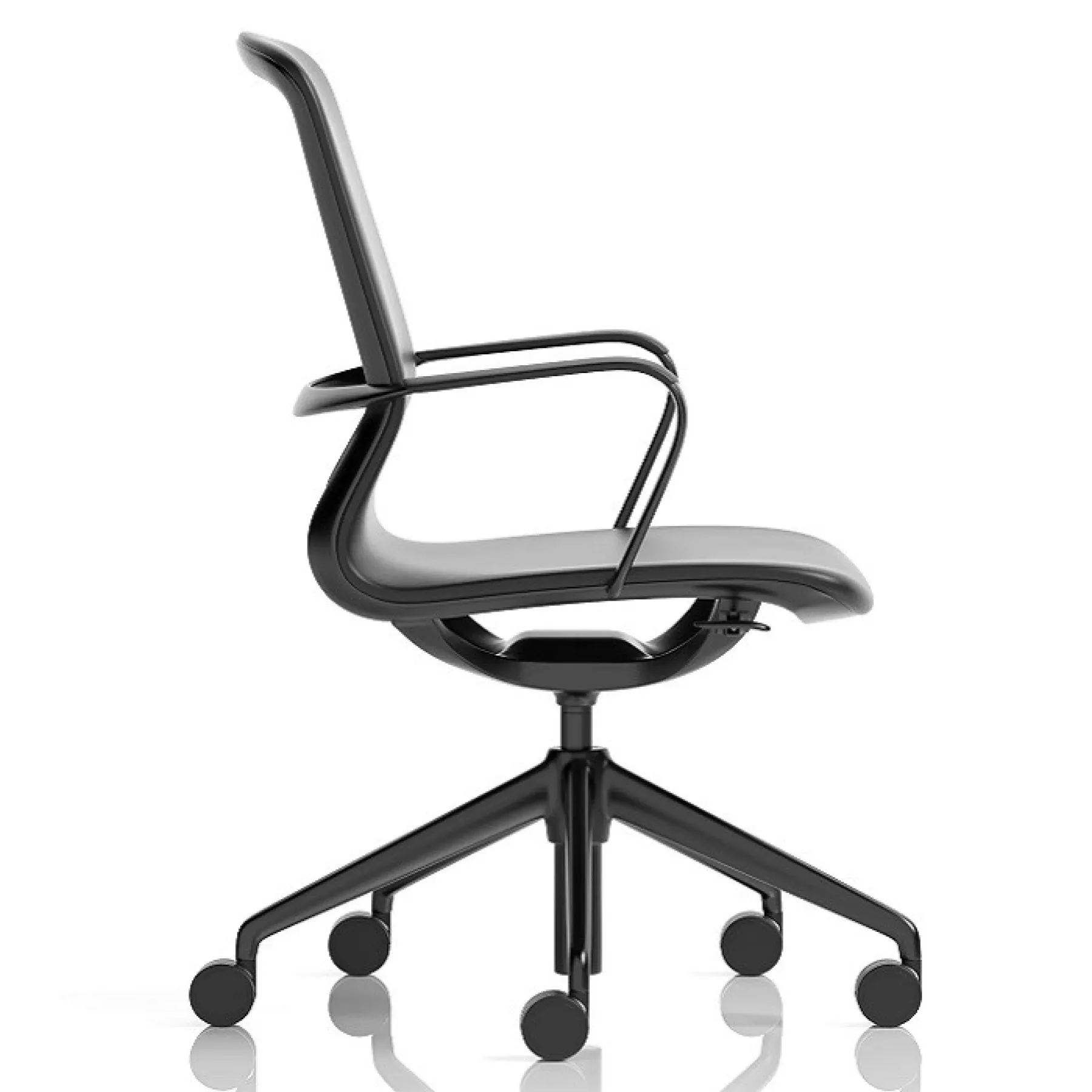 LOF Direct Dynamic Lucia Meeting Chair Black Frame Side