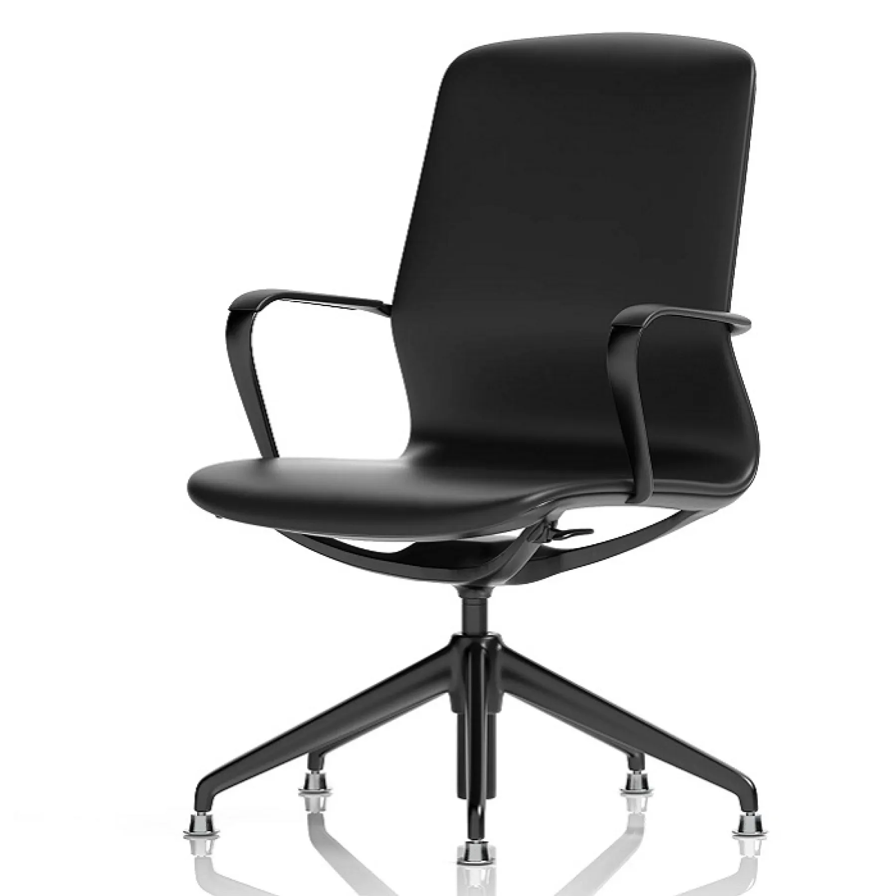 LOF Direct Dynamic Lucia Meeting Chair Black Frame Front