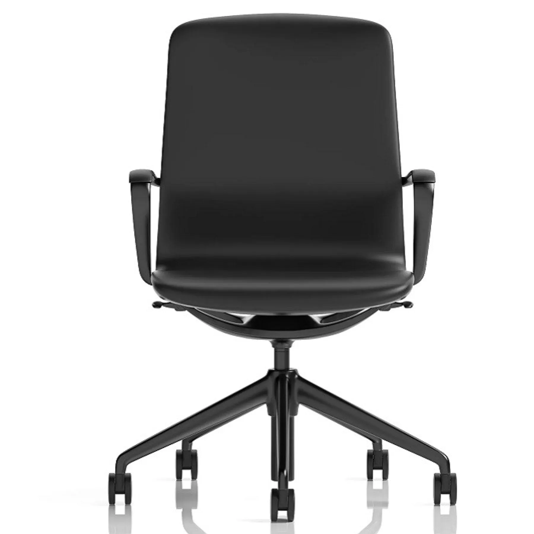 LOF Direct Dynamic Lucia Meeting Chair Black Frame Front Shot