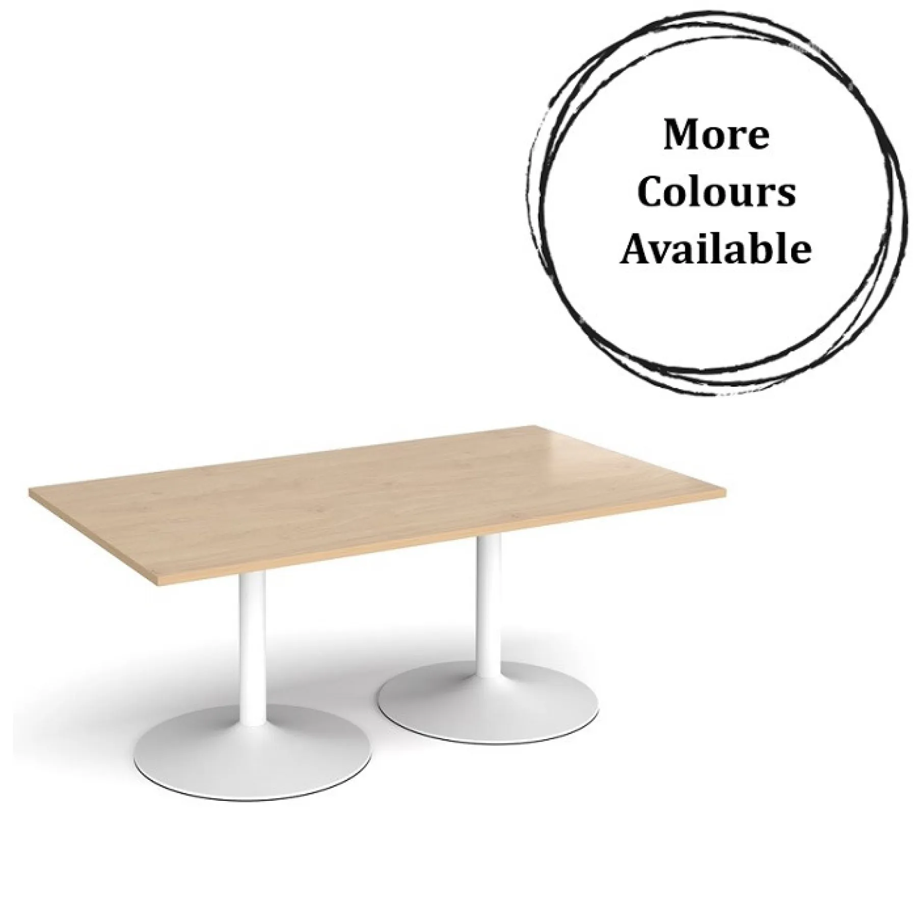 LOF Direct Dams Trumpet Base Meeting Tables TB18 Kendal Oak MCA
