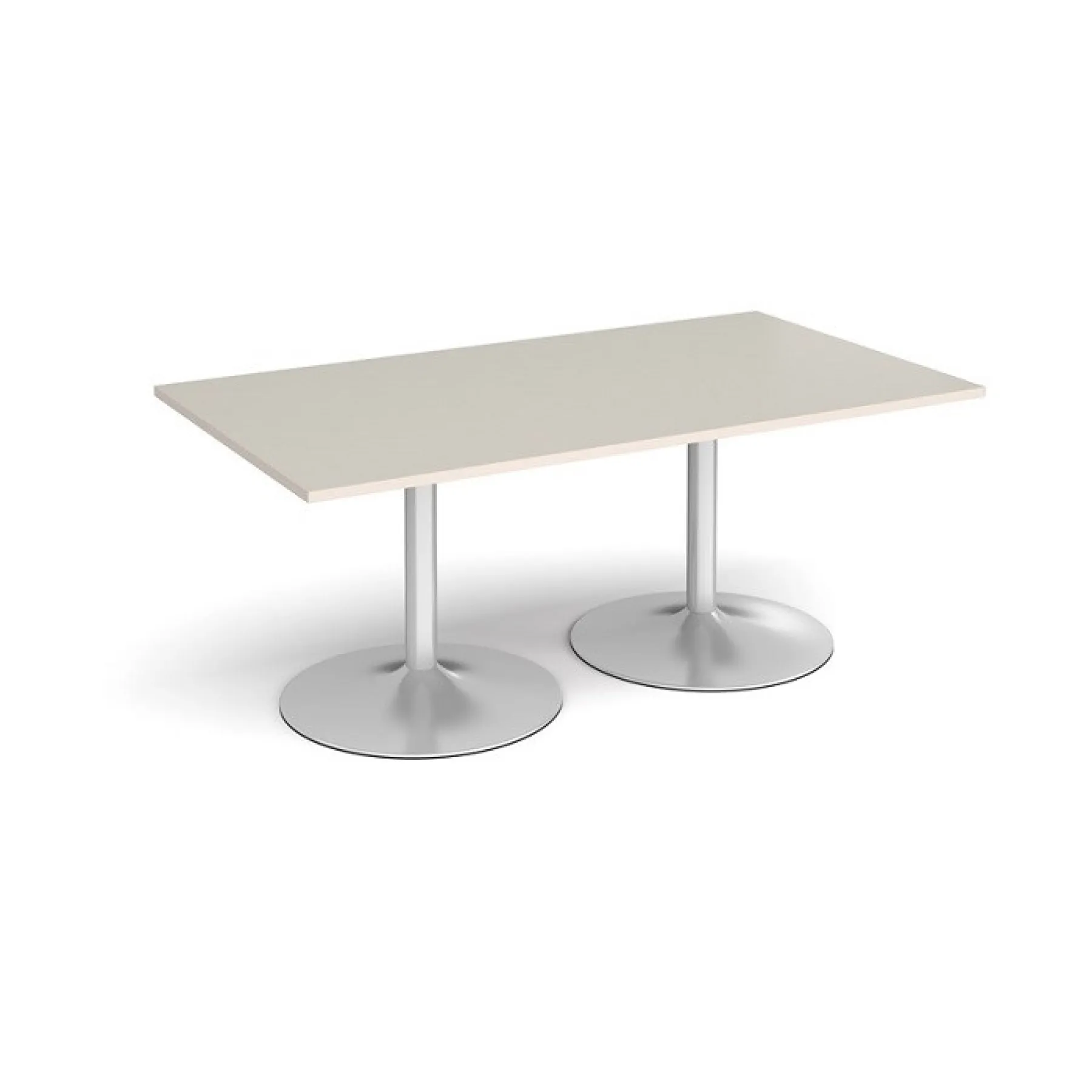 LOF Direct Dams Trumpet Base Radial End Meeting Tables TB24 LG SILVER