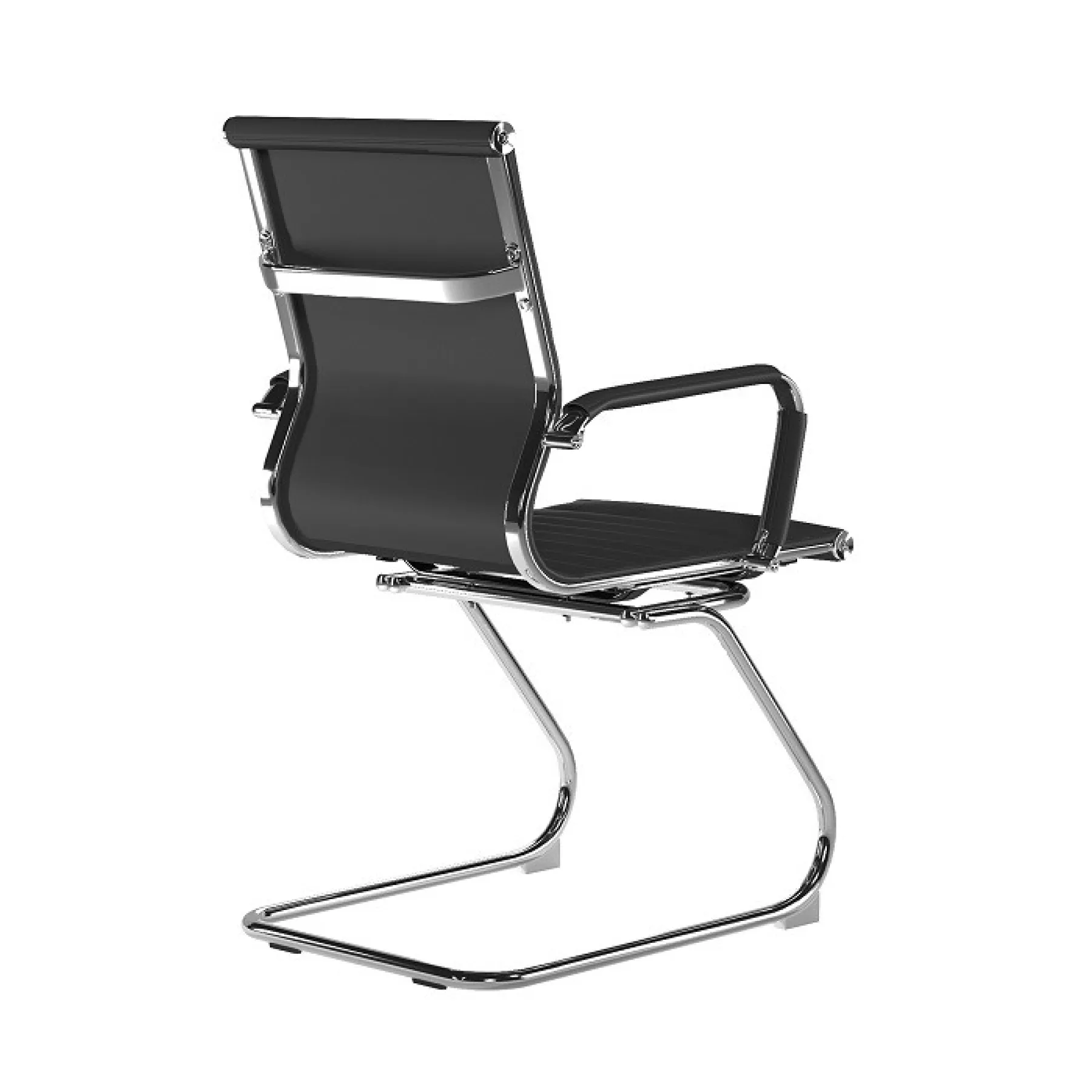 LOF Direct Nautilus Aura Medium Back Meeting Chair Black BCL 8003 AV BK Rear
