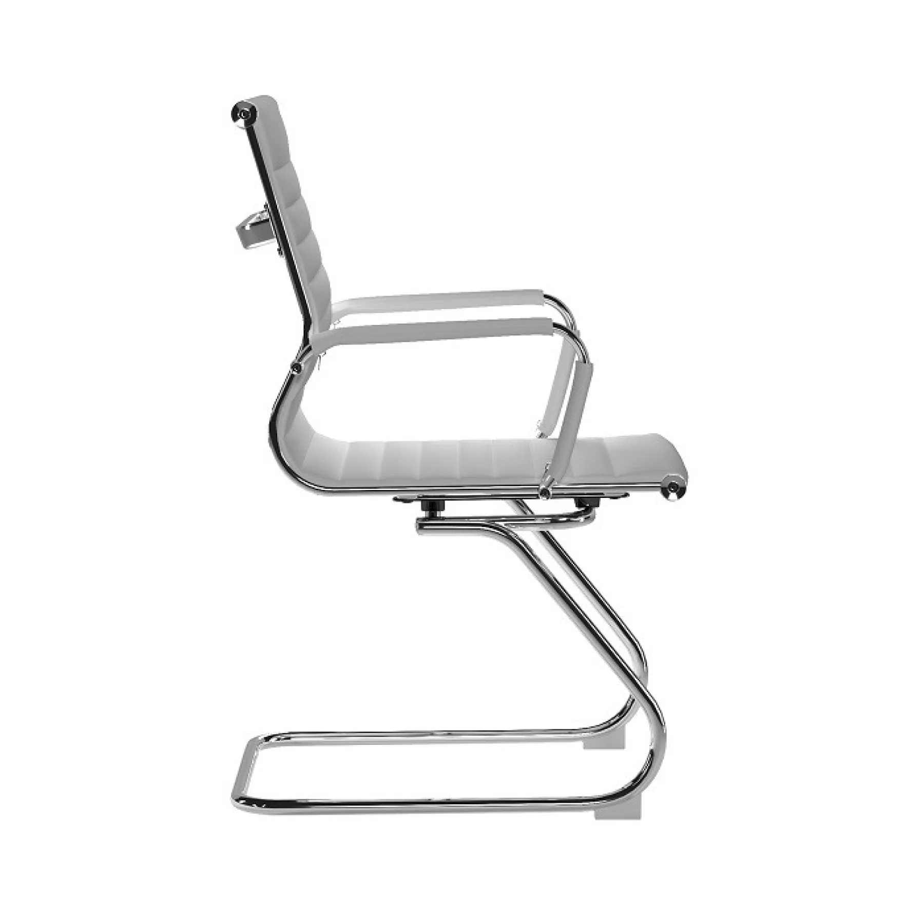 LOF Direct Nautilus Aura Medium Back Meeting Chair White BCL 8003 AV WH Side
