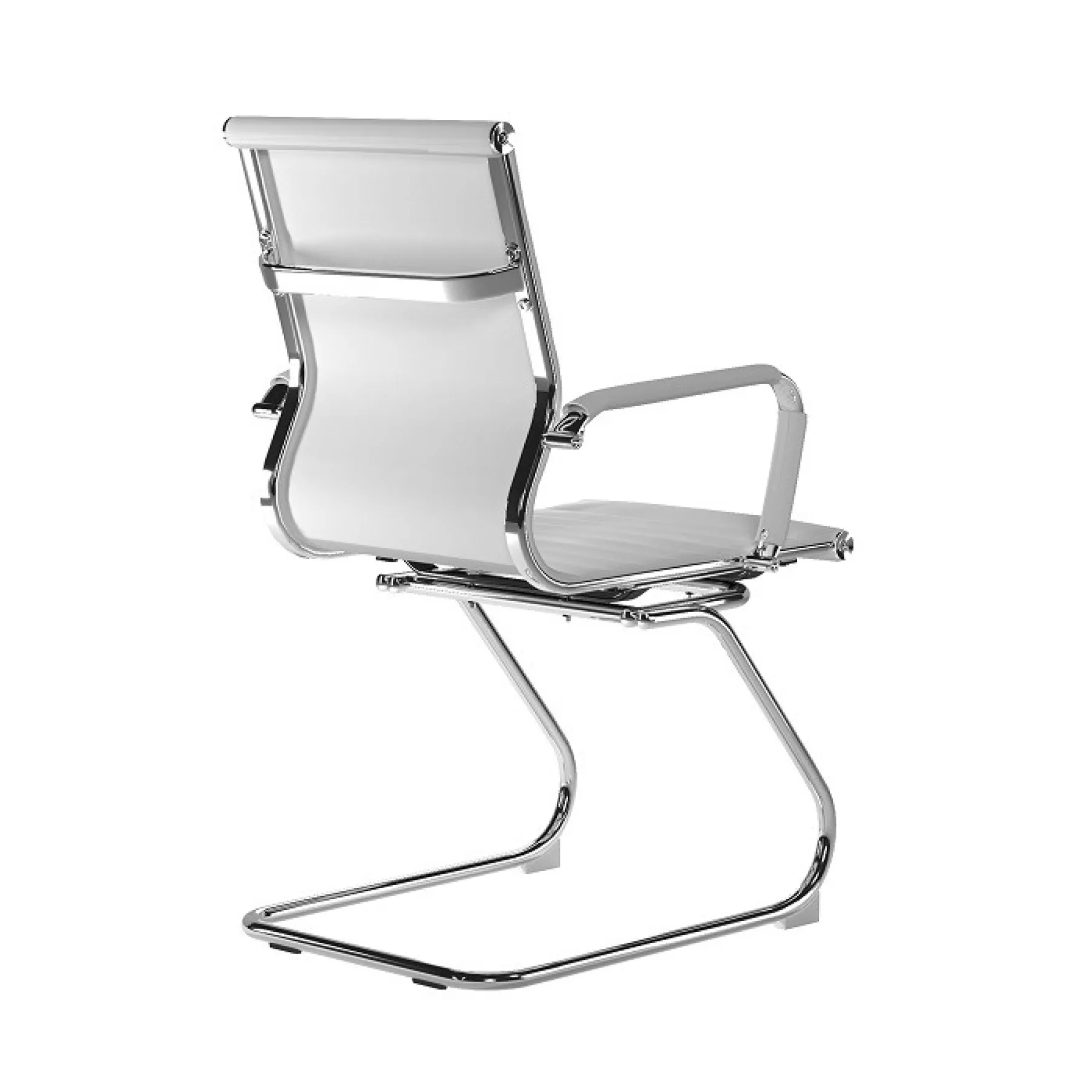 LOF Direct Nautilus Aura Medium Back Meeting Chair White BCL 8003 AV WH Rear