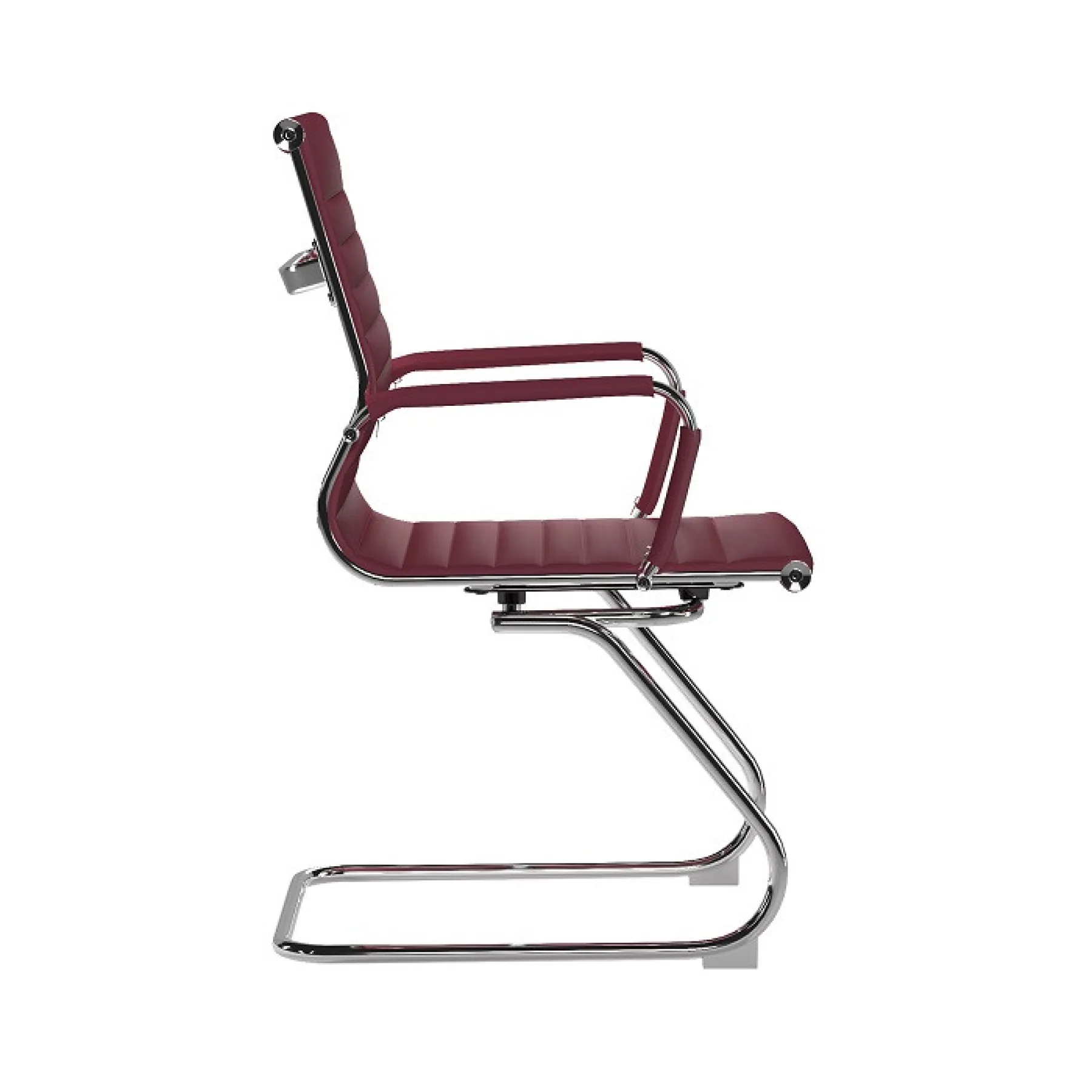 LOF Direct Nautilus Aura Medium Back Meeting Chair Ox Blood BCL 8003 AV OX Side