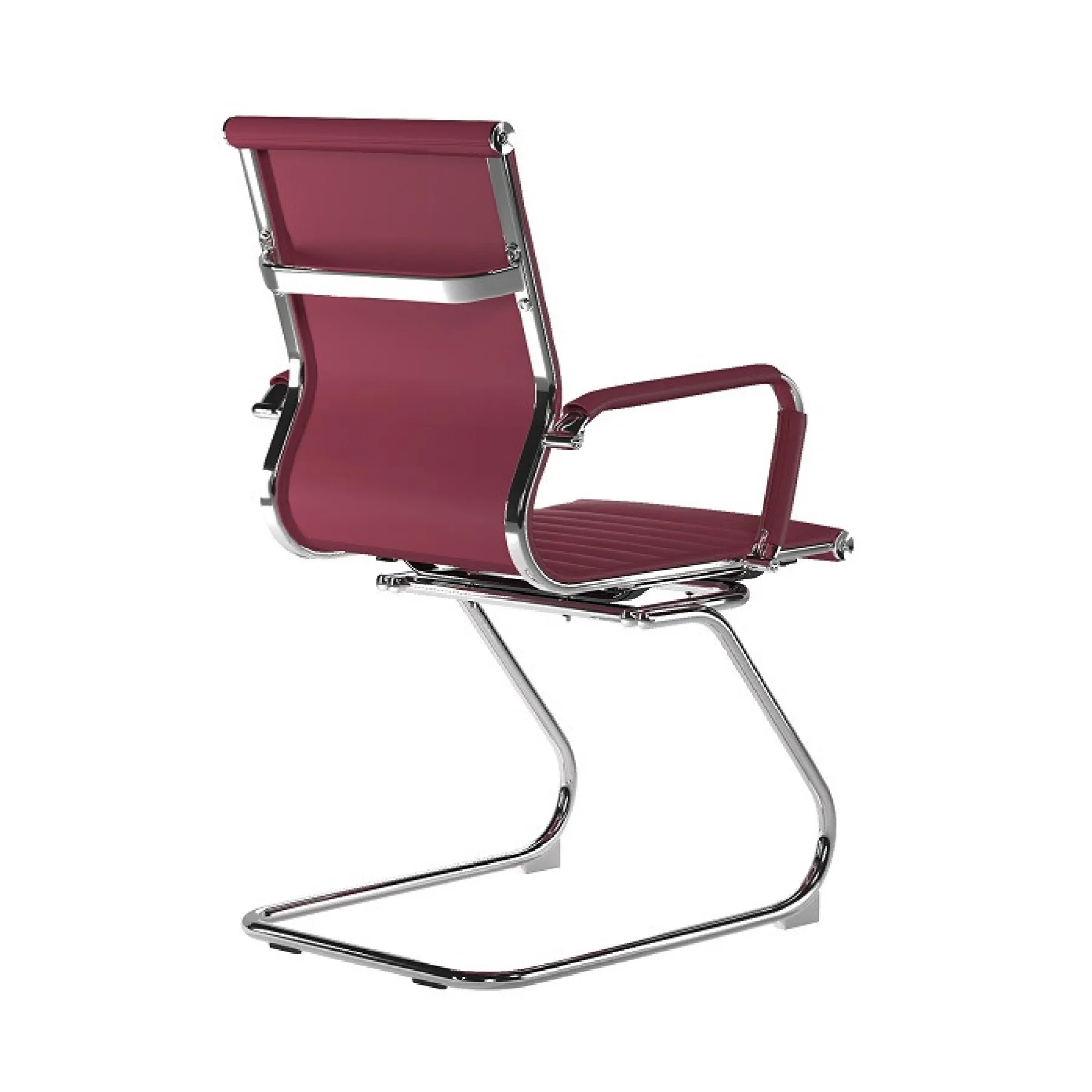 LOF Direct Nautilus Aura Medium Back Meeting Chair Ox Blood BCL 8003 AV OX Rear