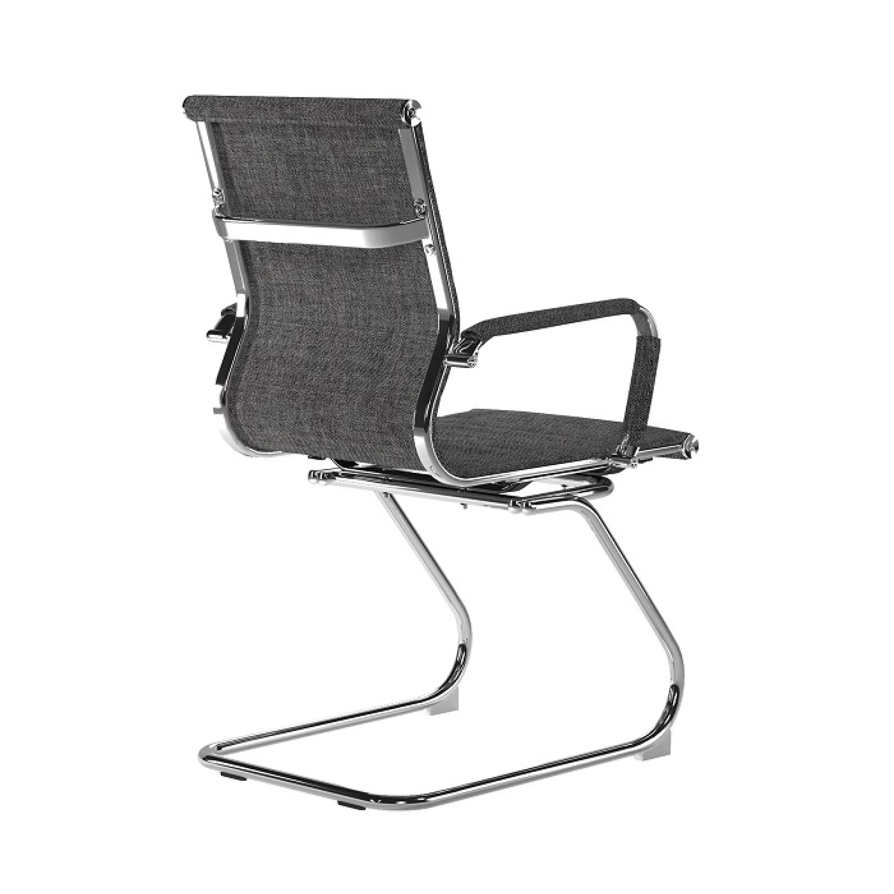 LOF Direct Nautilus Aura Medium Back Meeting Chair Fabric Black BCF 8003 AV BGF Rear