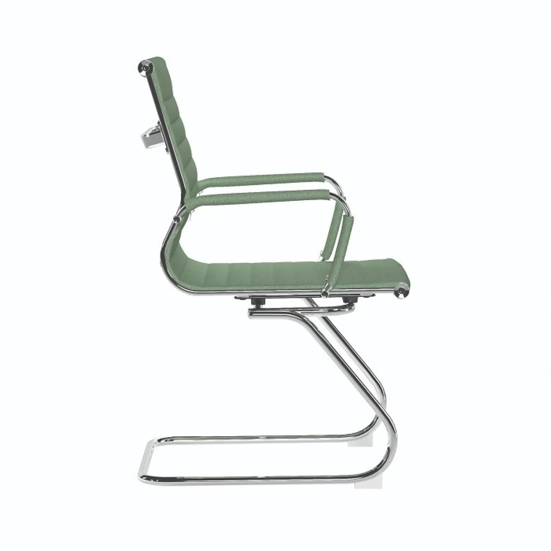 LOF Direct Nautilus Aura Medium Back Meeting Chair Fabric Green BCF 8003 AV GN Side