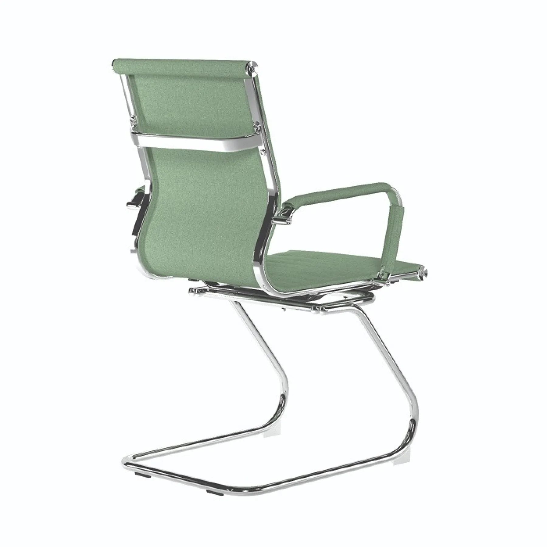 LOF Direct Nautilus Aura Medium Back Meeting Chair Fabric Green BCF 8003 AV GN Rear