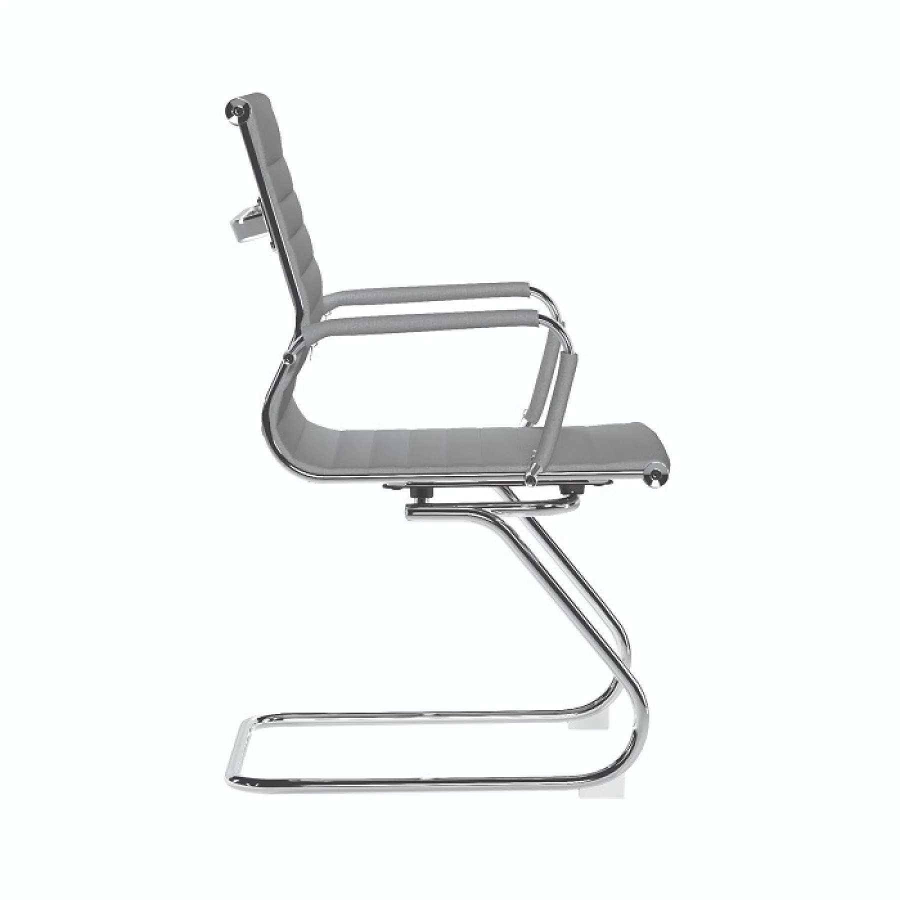 LOF Direct Nautilus Aura Medium Back Meeting Chair Fabric Grey BCF 8003 AV GY Side