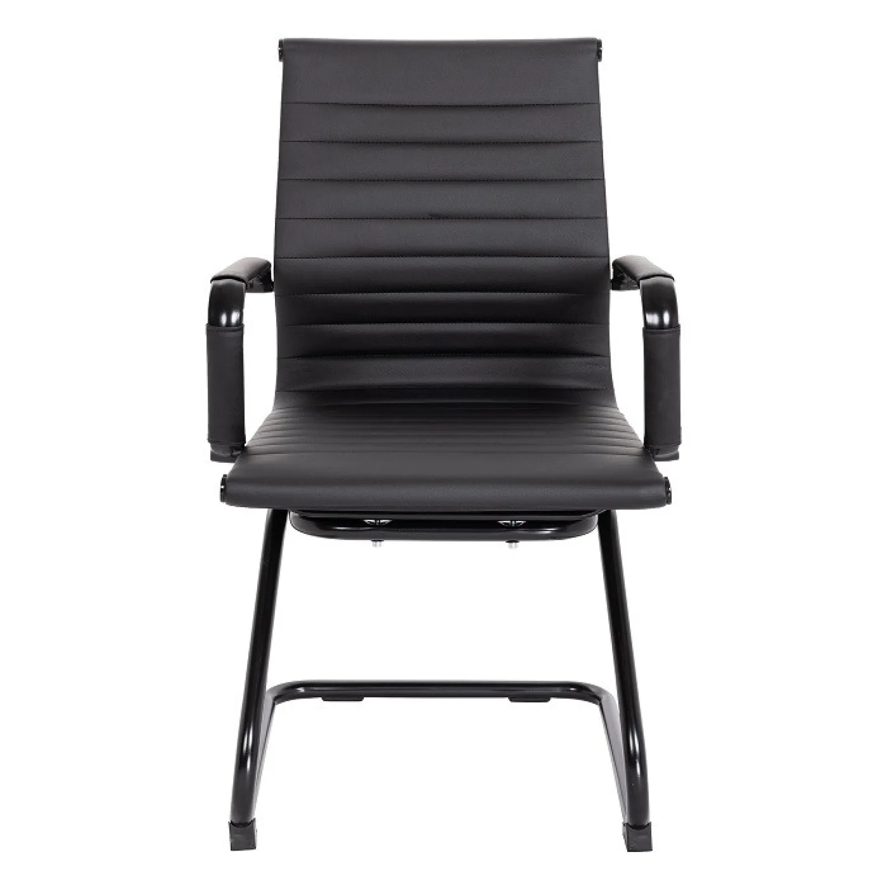 LOF Direct Nautilus Aura Medium Back Meeting Chair Black Frame BCL 8003 AV BK BK Front