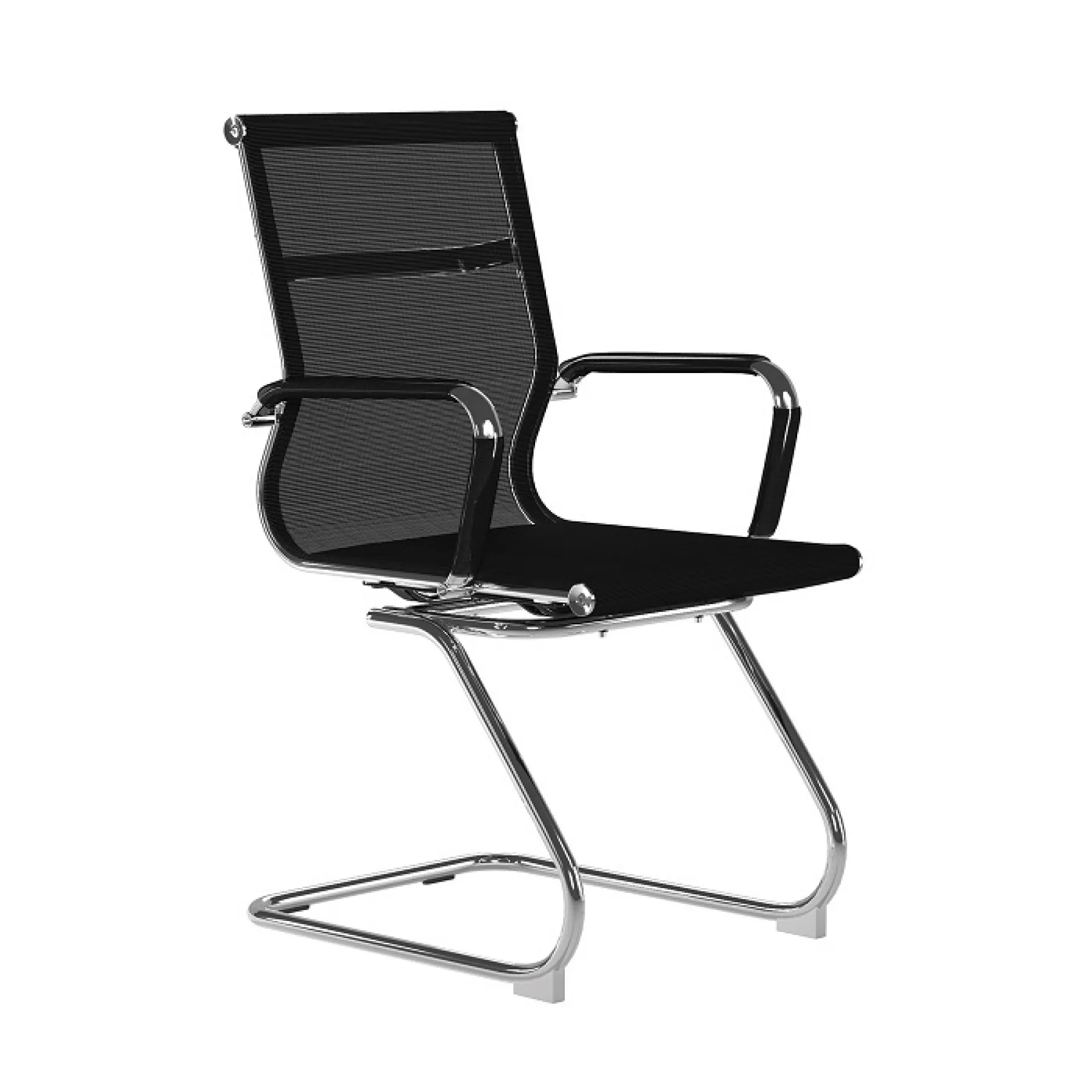LOF Direct Nautilus Aura Mesh Medium Back Meeting Chair BCM 8003 AV BK